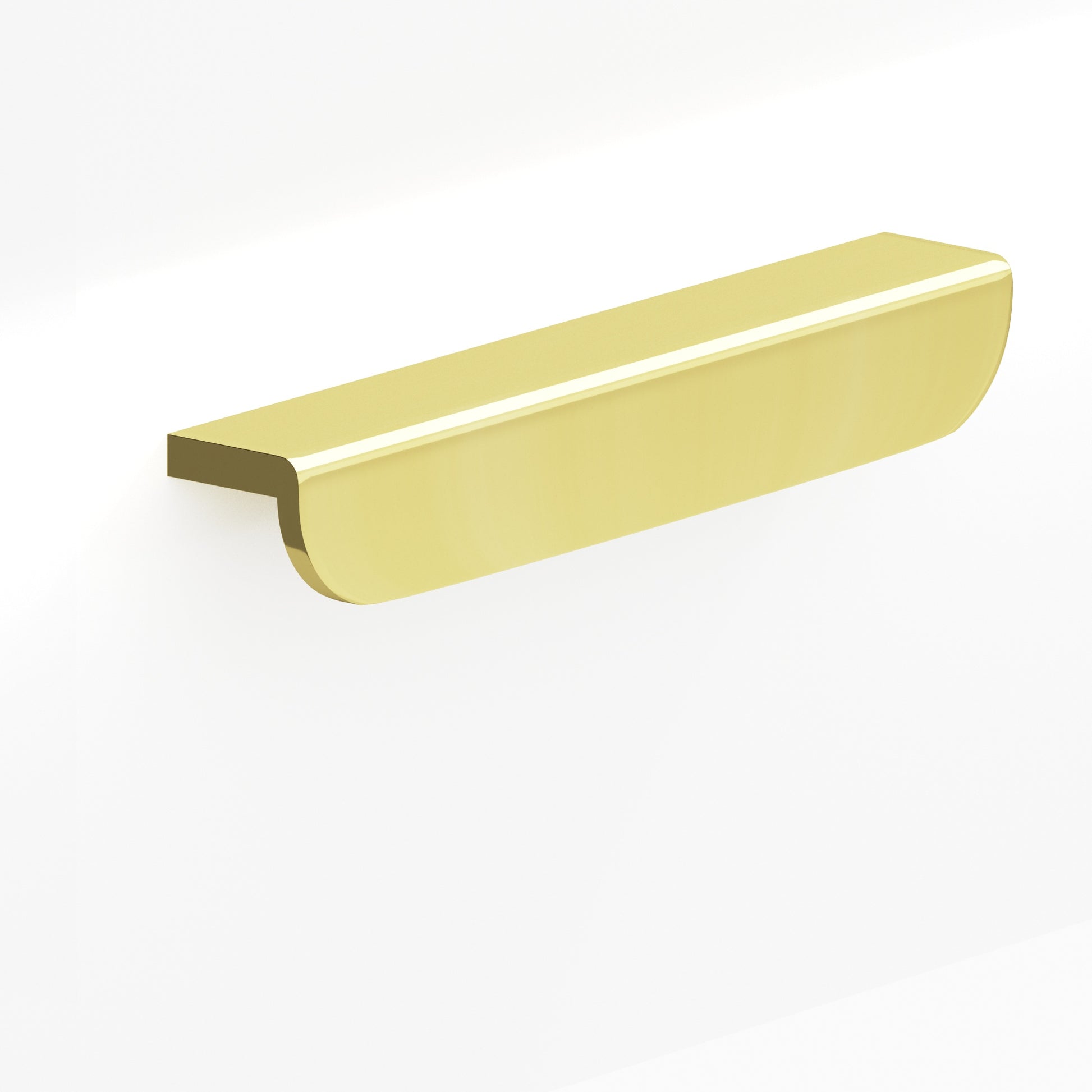 Colonial Bronze Series 720 12" L-Shaped Cabinet Edge Pull With Rounded Ends Unlacquered Polished Brass / 12"