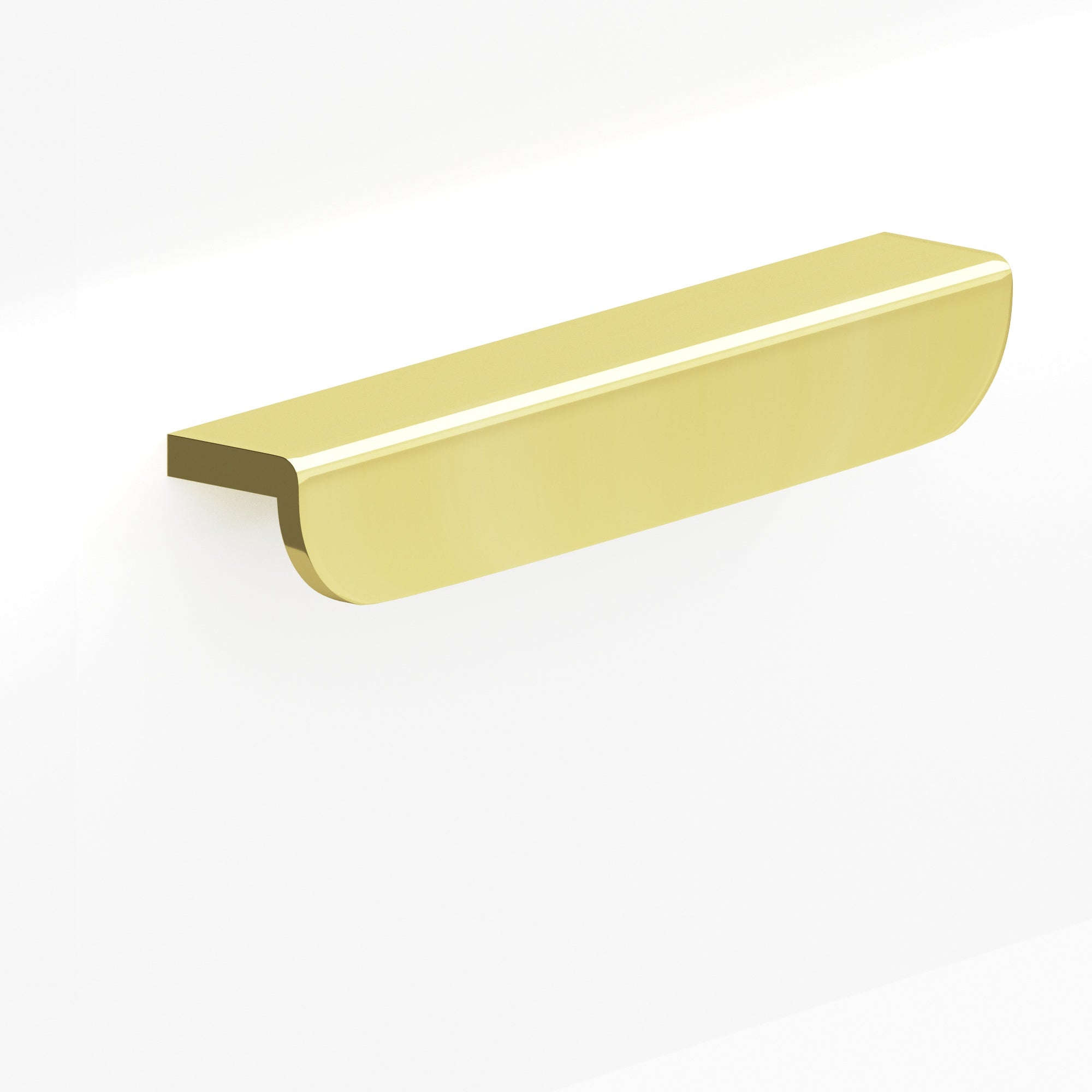 Colonial Bronze Series 720 12" L-Shaped Cabinet Edge Pull With Rounded Ends Unlacquered Polished Brass / 12"