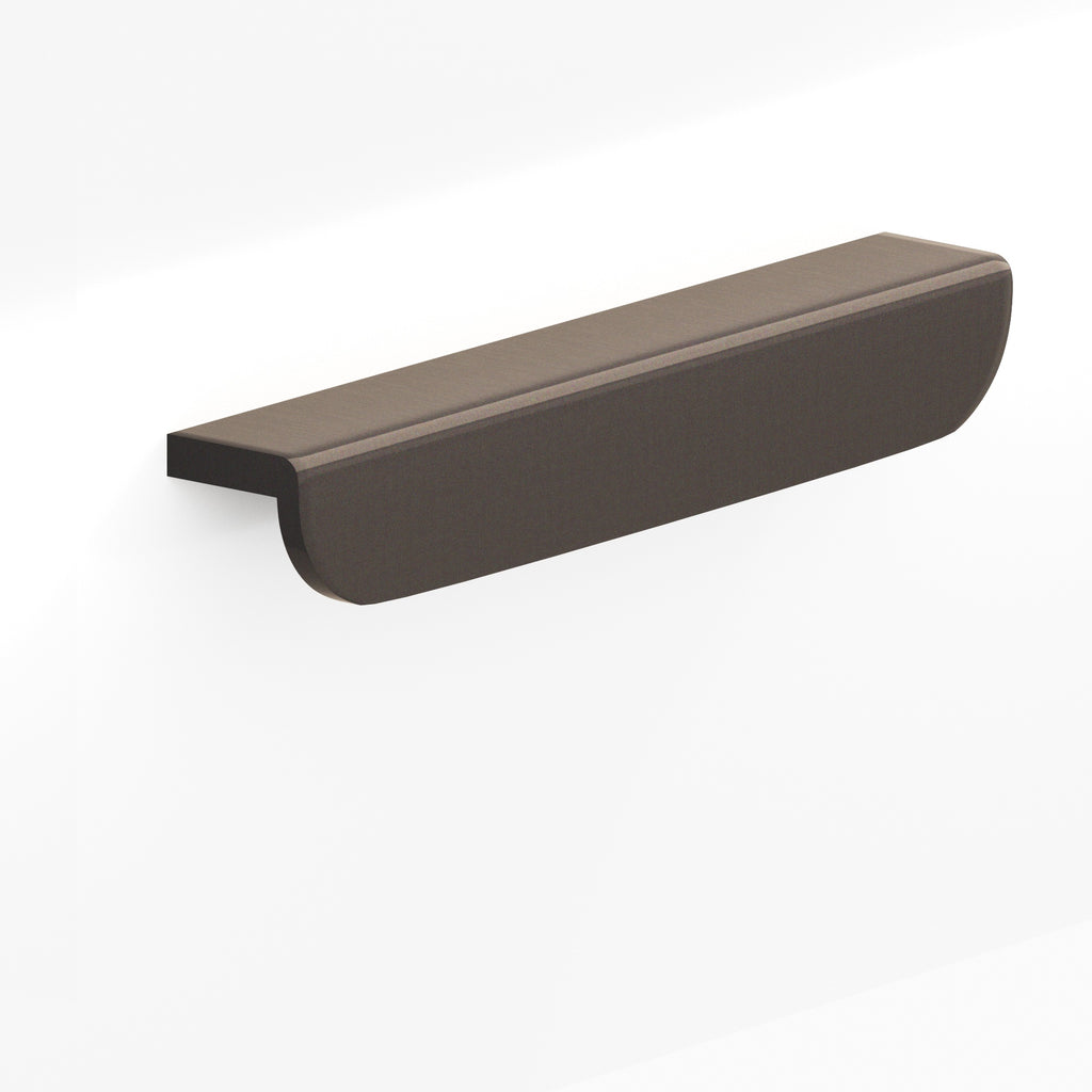 Colonial Bronze Series 720 8" L-Shaped Cabinet Edge Pull With Rounded Ends Dark Statuary Bronze / 8"