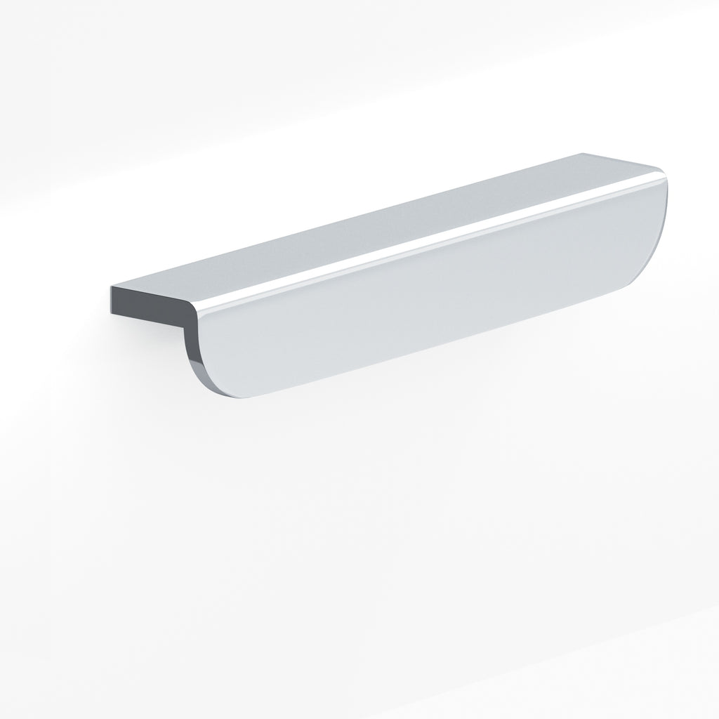 Colonial Bronze Series 720 6" L-Shaped Cabinet Edge Pull With Rounded Ends Polished Chrome / 6"