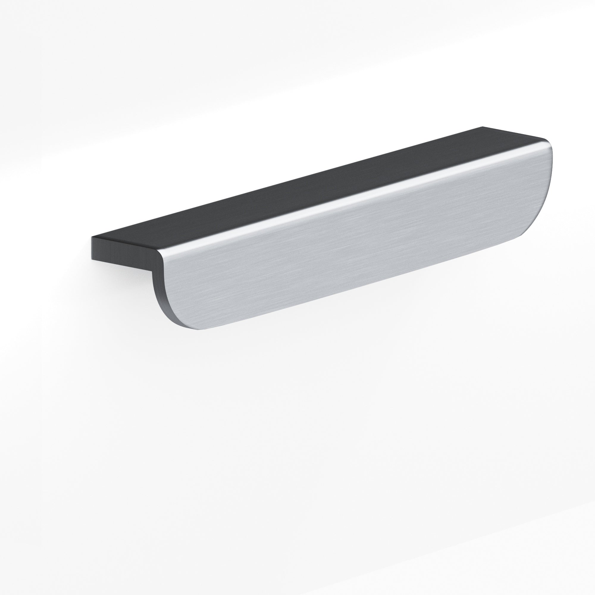 Colonial Bronze Series 720 16" L-Shaped Cabinet Edge Pull With Rounded Ends Satin Chrome / 16"