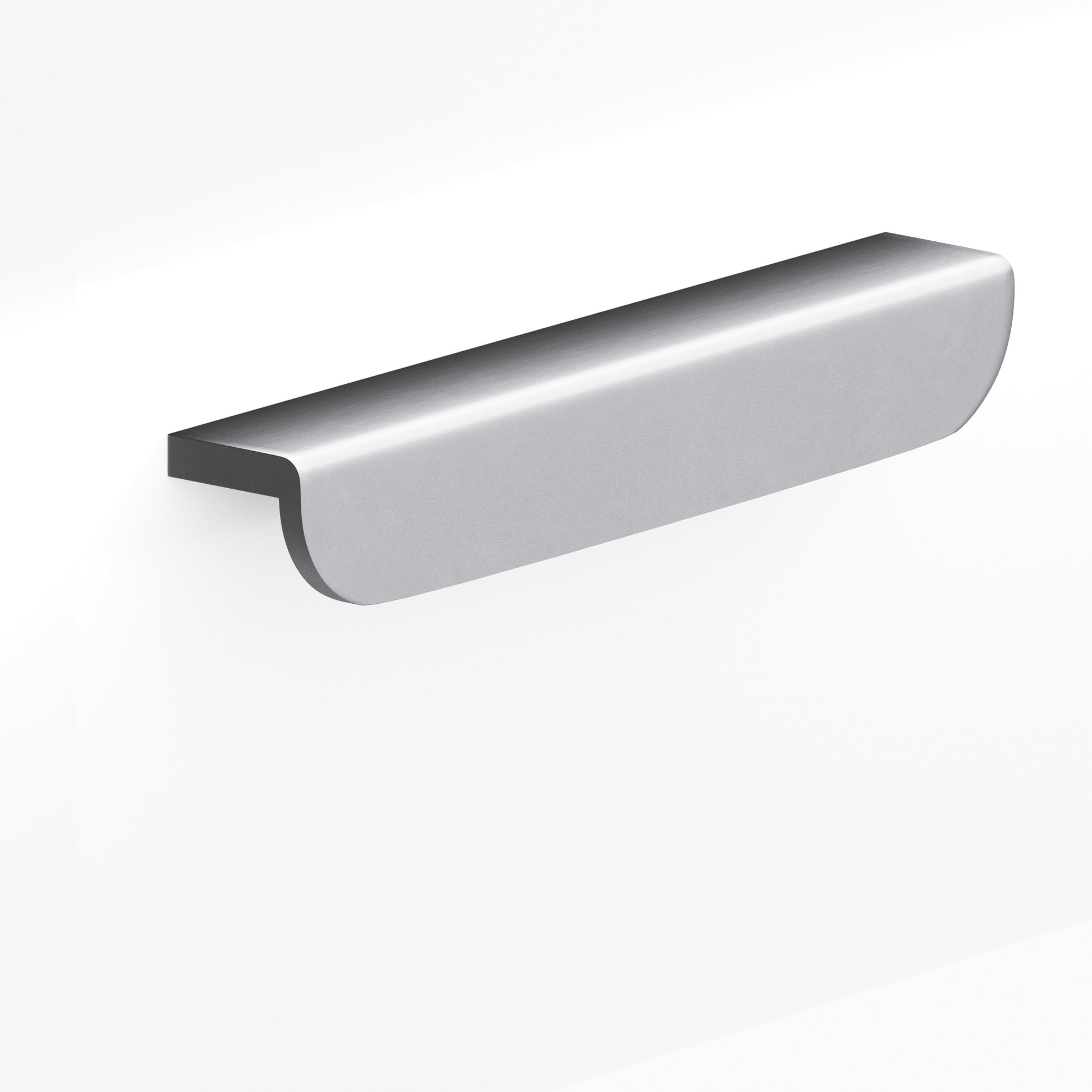 Colonial Bronze Series 720 8" L-Shaped Cabinet Edge Pull With Rounded Ends Matte Satin Chrome / 8"