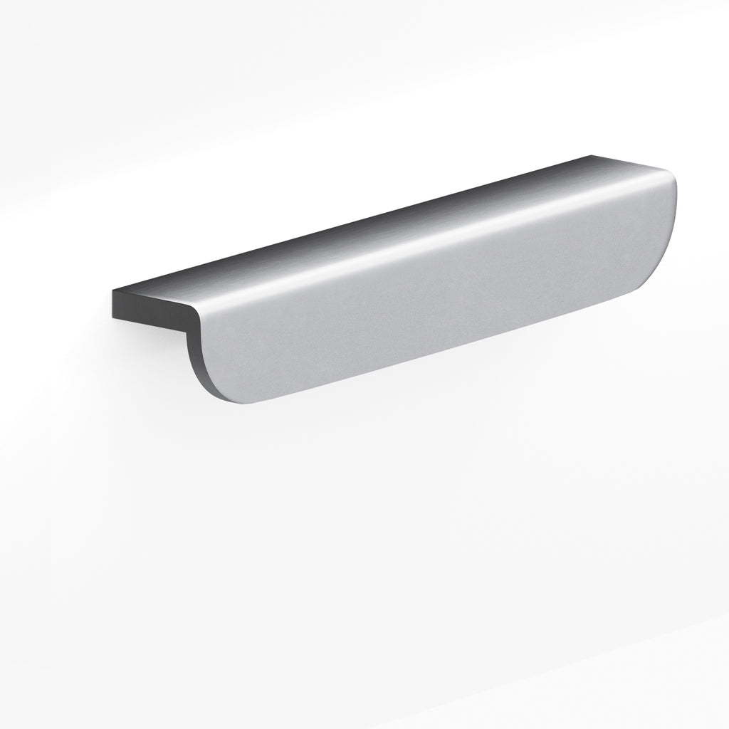Colonial Bronze Series 720 4" L-Shaped Cabinet Edge Pull With Rounded Ends Matte Satin Chrome / 4"