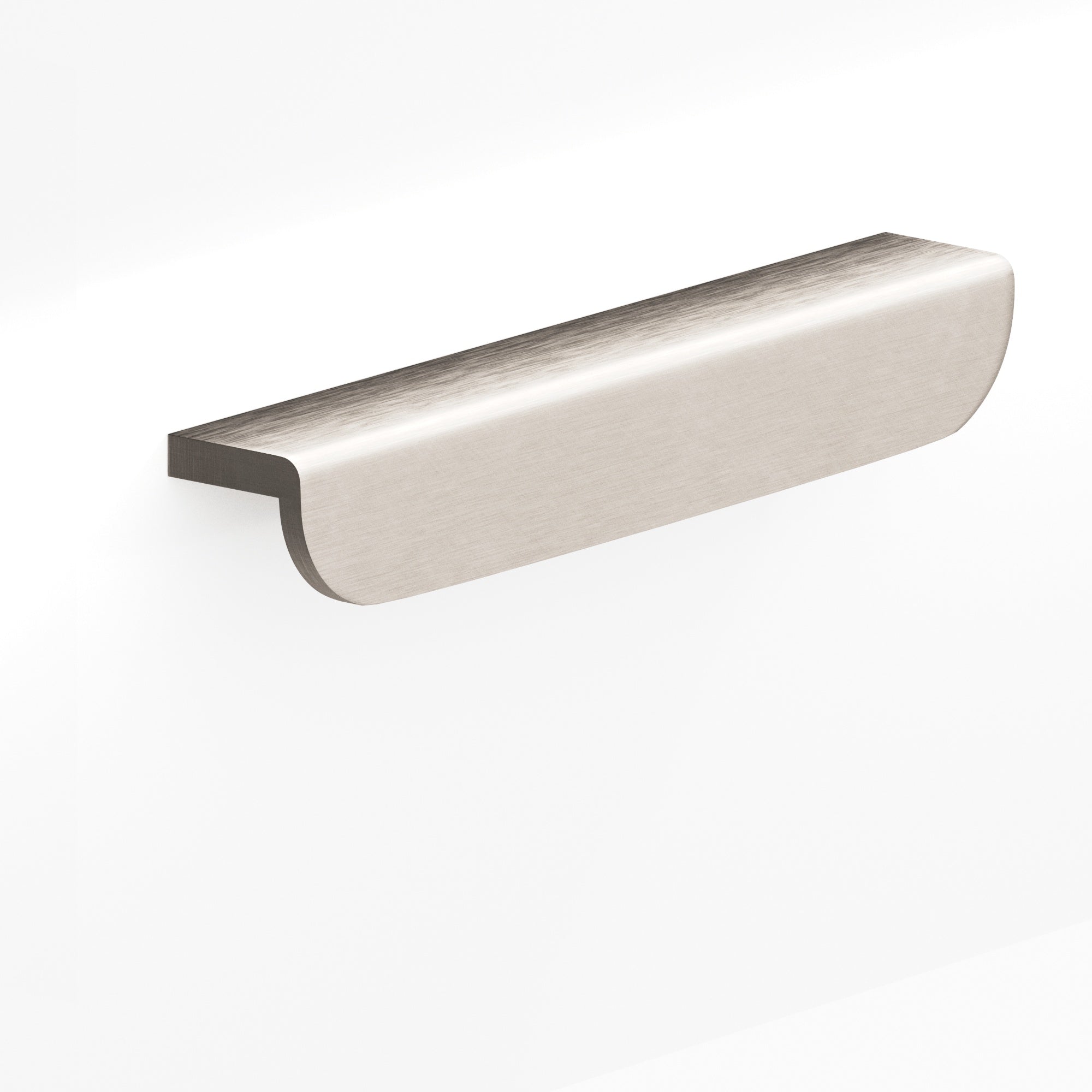 Colonial Bronze Series 720 12" L-Shaped Cabinet Edge Pull With Rounded Ends Matte Satin Nickel / 12"