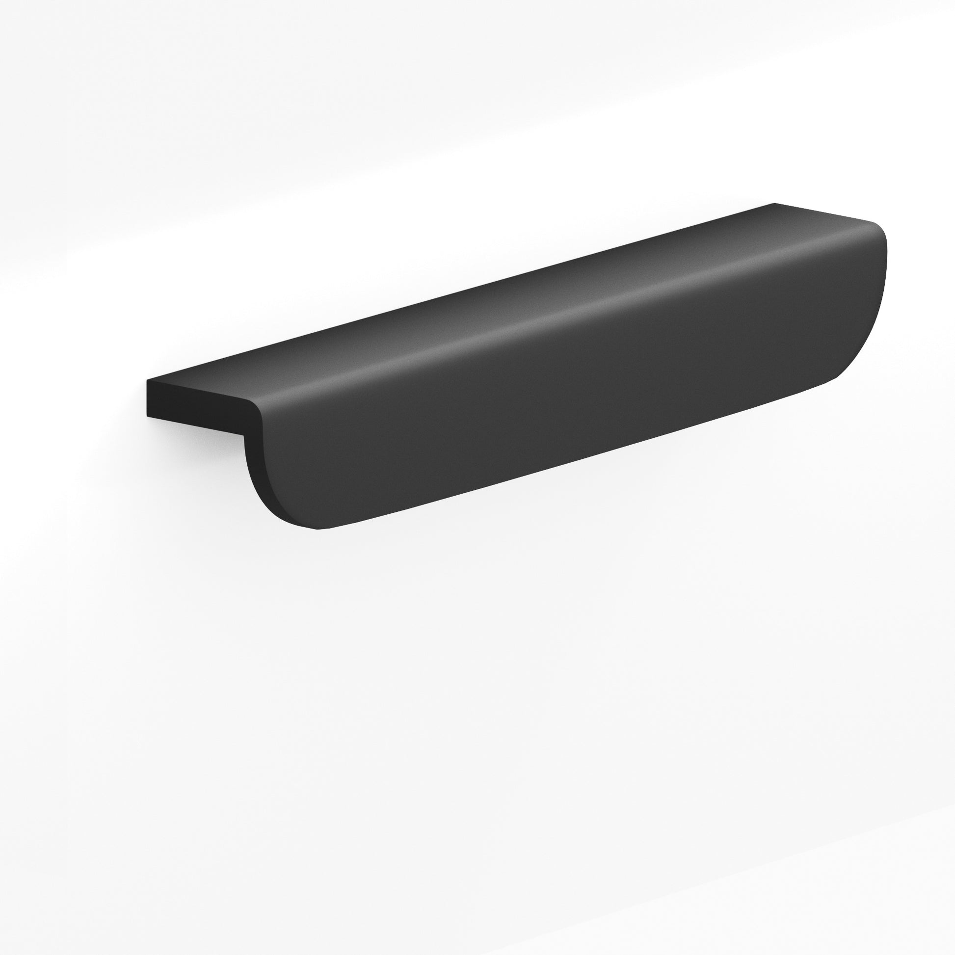 Colonial Bronze Series 720 16" L-Shaped Cabinet Edge Pull With Rounded Ends Matte Graphite / 16"