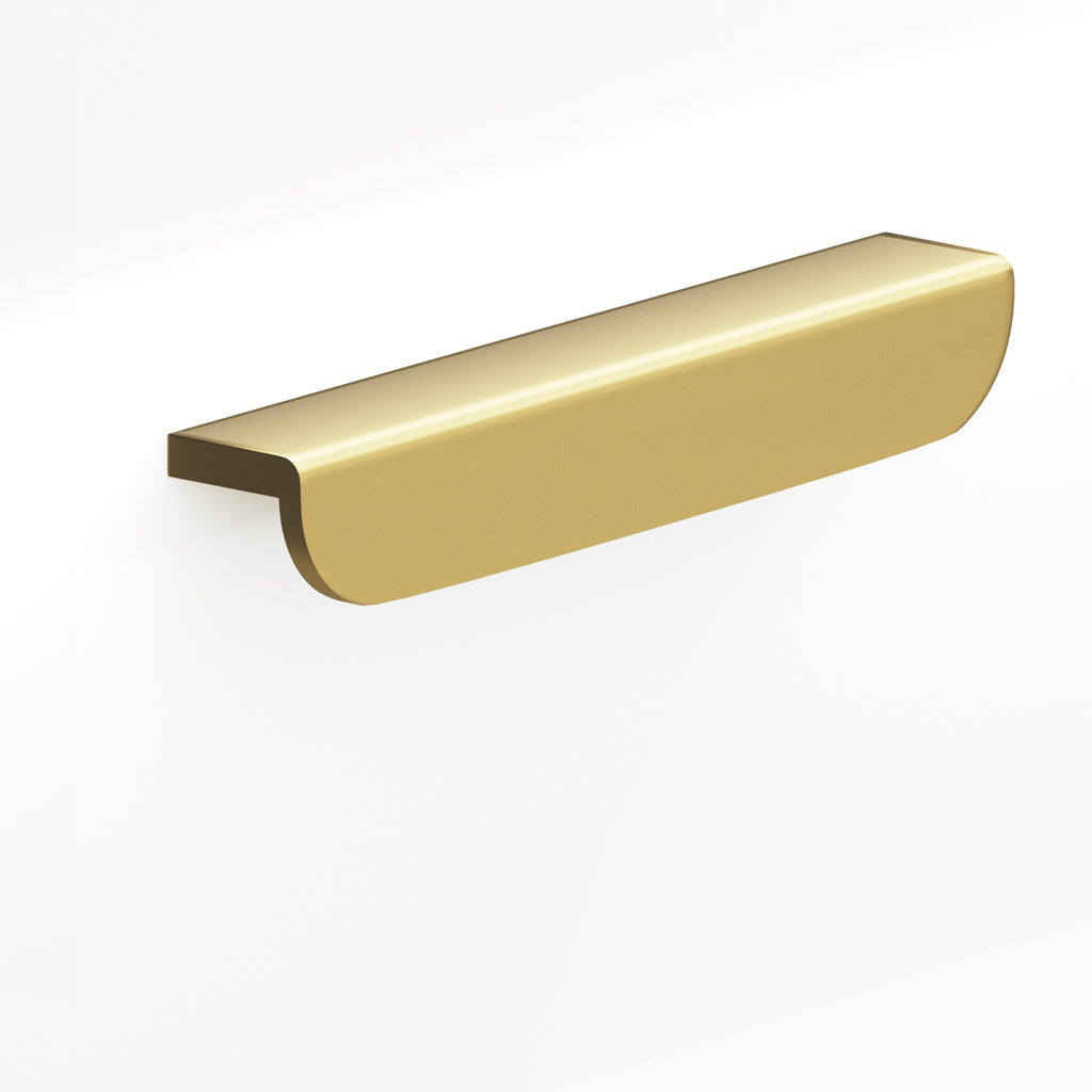Colonial Bronze Series 720 3" L-Shaped Cabinet Edge Pull With Rounded Ends Unlacquered Satin Brass / 3"