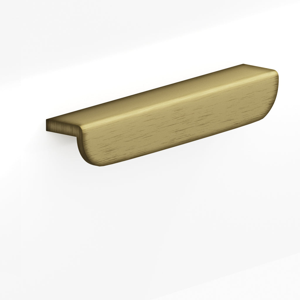 Colonial Bronze Series 720 4" L-Shaped Cabinet Edge Pull With Rounded Ends Matte Antique Satin Brass / 4"