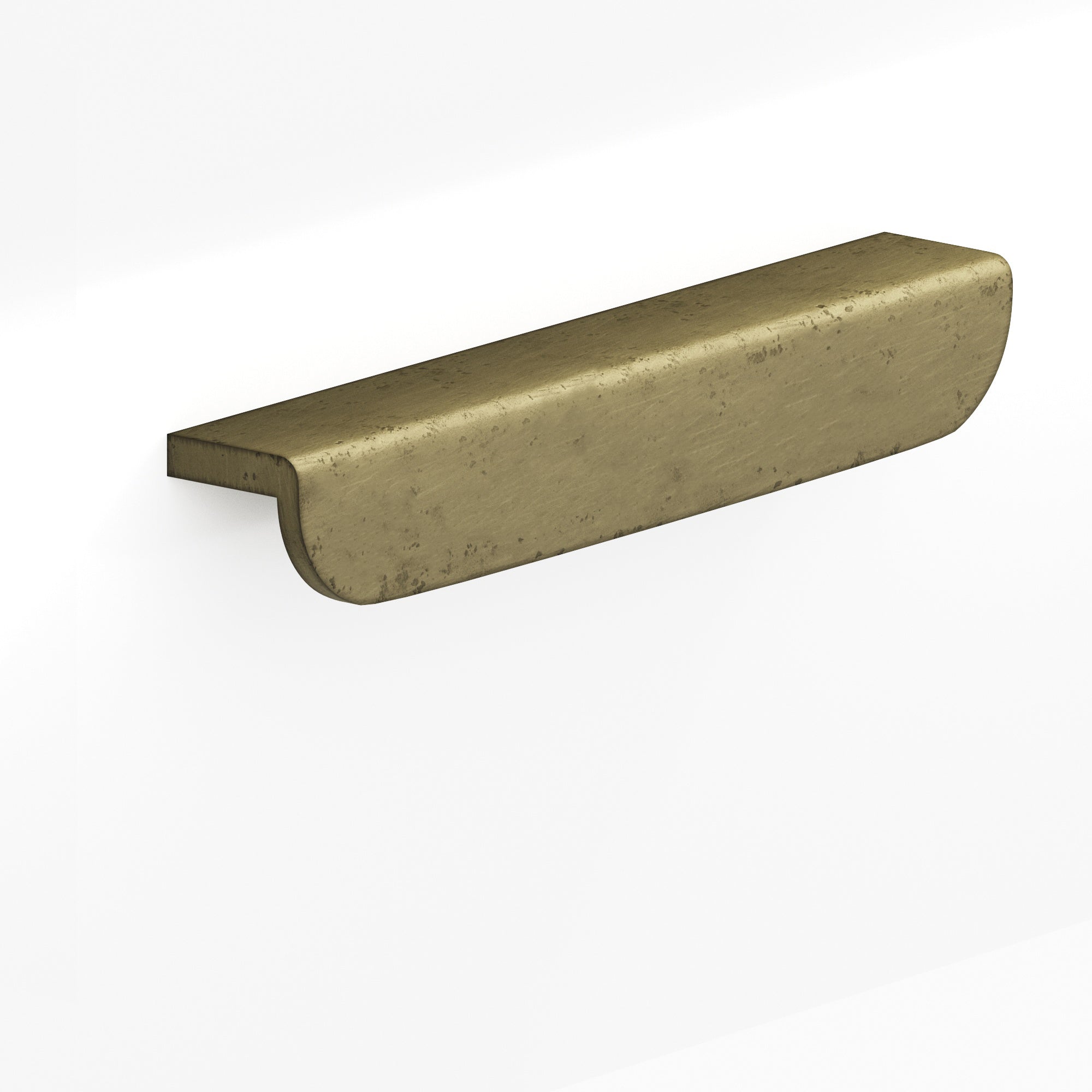 Colonial Bronze Series 720 3" L-Shaped Cabinet Edge Pull With Rounded Ends Distressed Antique Brass / 3"