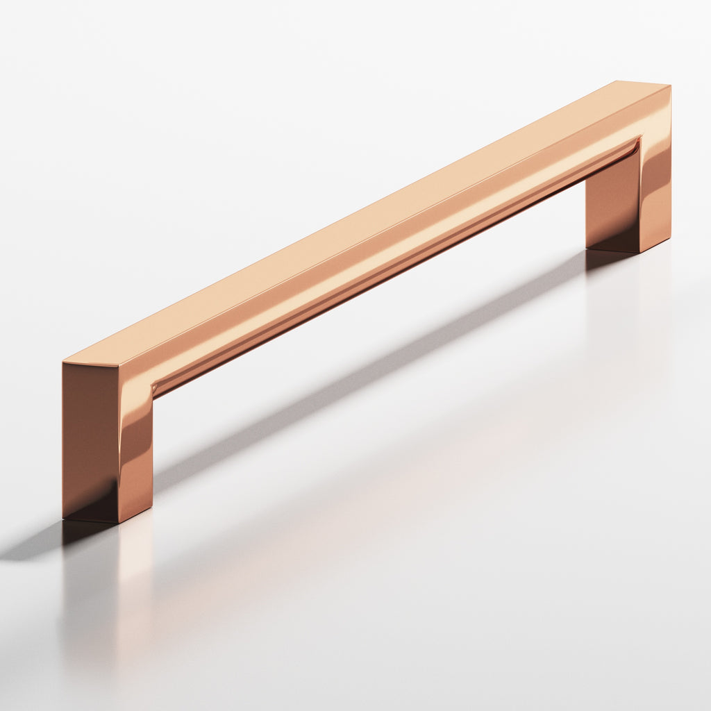 Colonial Bronze Series 745 4" Square Cabinet Pull With Rounded Back Polished Copper / 4"