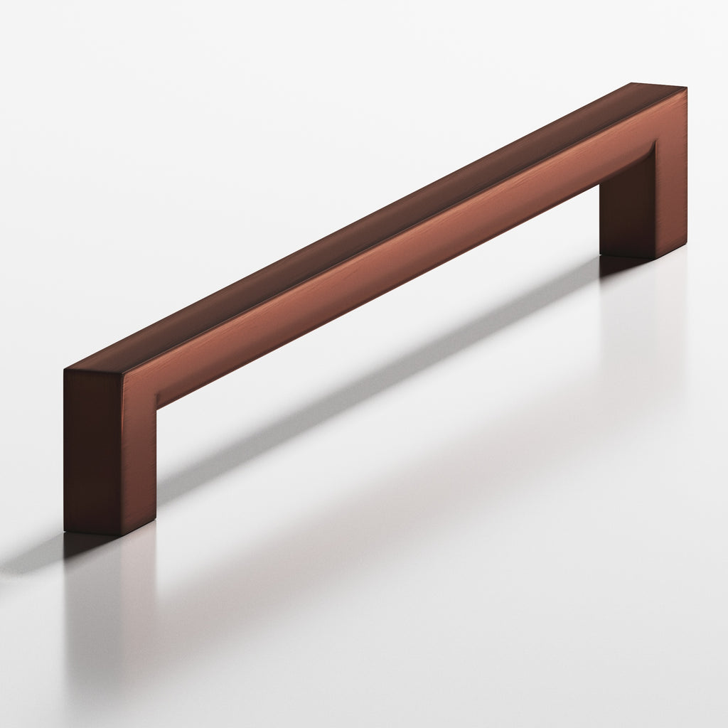 Colonial Bronze Series 745 4" Square Cabinet Pull With Rounded Back Matte Antique Copper / 4"