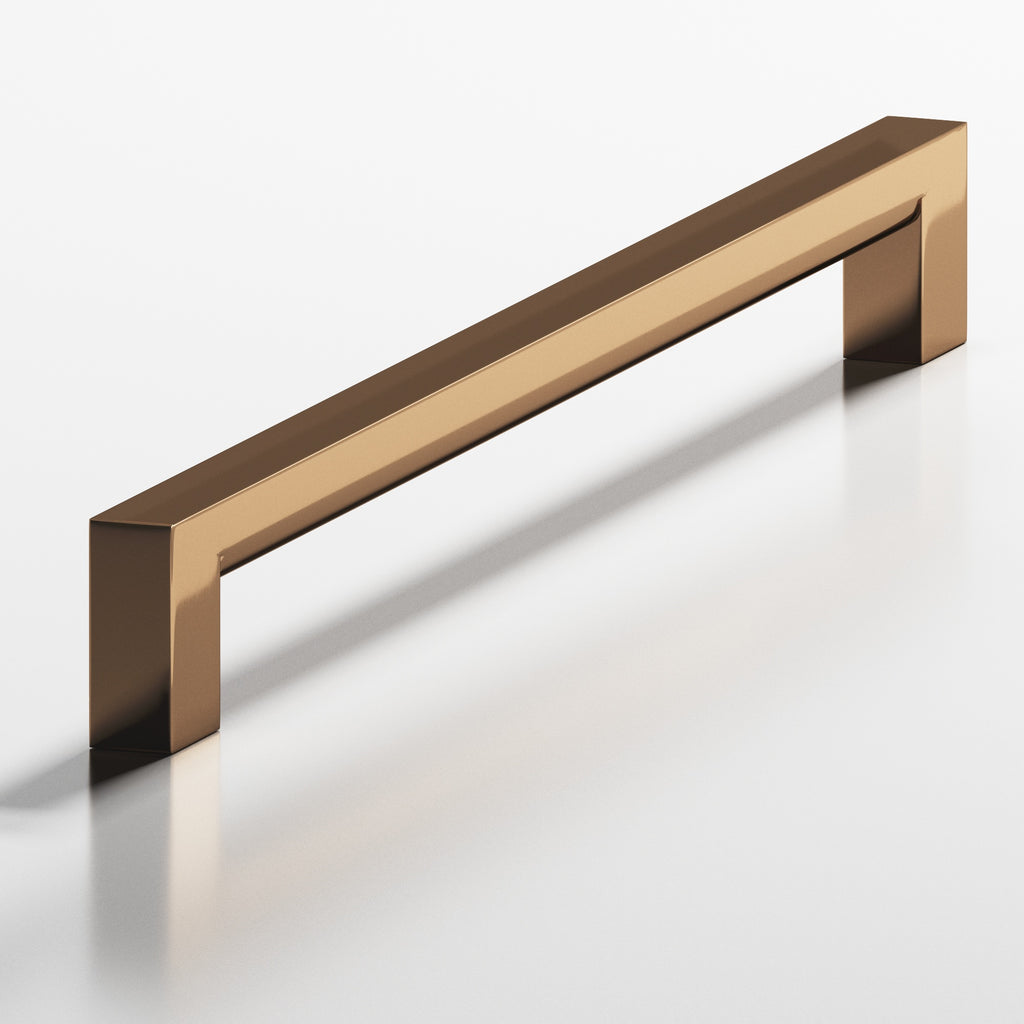 Colonial Bronze Series 748 8" Square Cabinet Pull With Rounded Back Polished Bronze / 8"