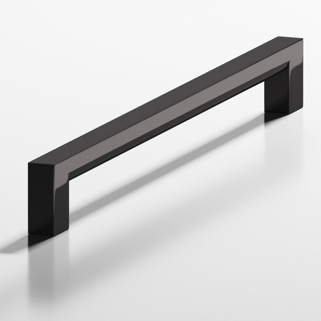 Colonial Bronze Series 745 4" Square Cabinet Pull With Rounded Back Satin Black / 4"