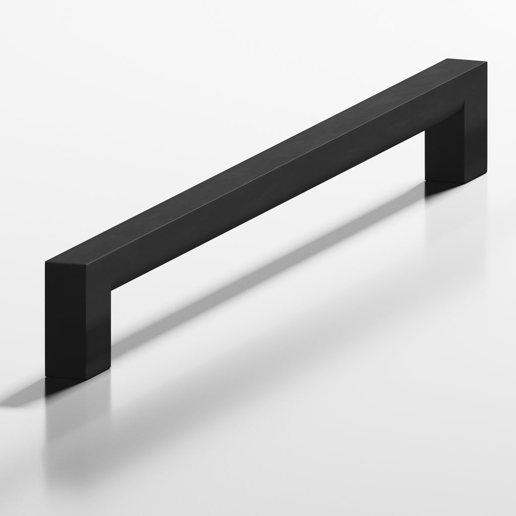 Colonial Bronze Series 745 4" Square Cabinet Pull With Rounded Back Matte Satin Black / 4"