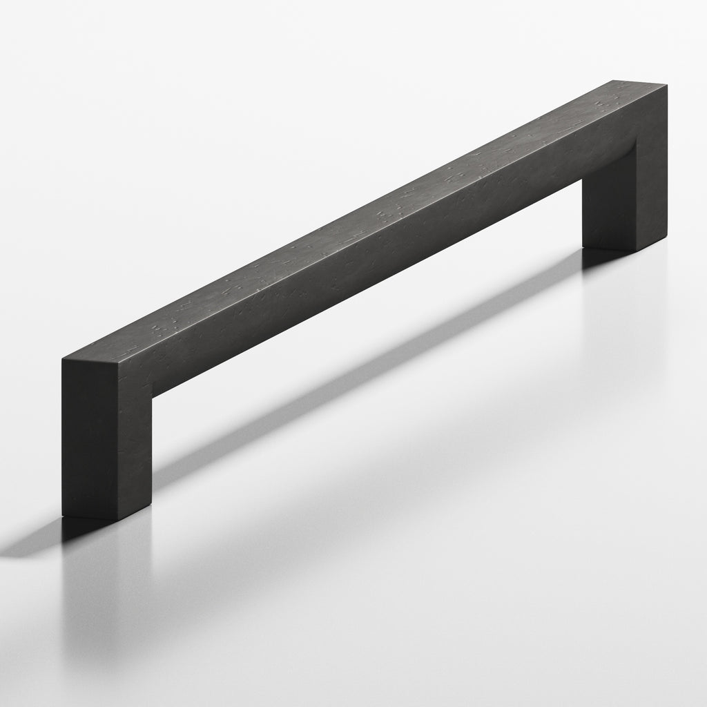 Colonial Bronze Series 844 18" Square Appliance Pull With Rounded Back Distressed Satin Black / 18"