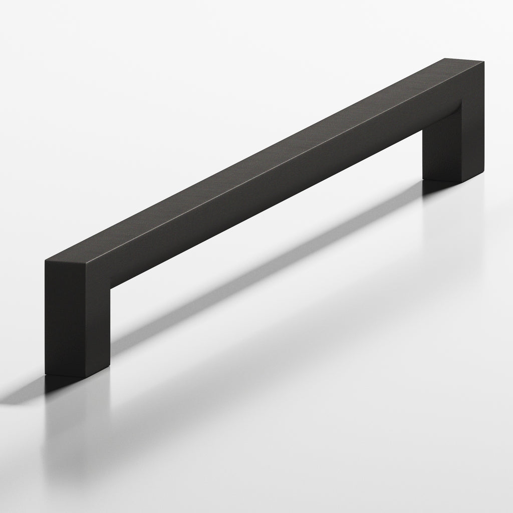 Colonial Bronze Series 745 4" Square Cabinet Pull With Rounded Back Frost Black™ / 4"