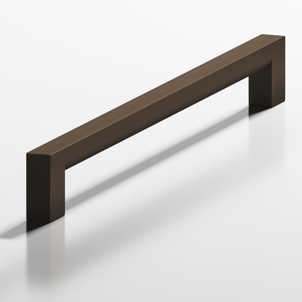 Colonial Bronze Series 745 8" Square Cabinet Pull With Rounded Back Heritage Bronze / 8"