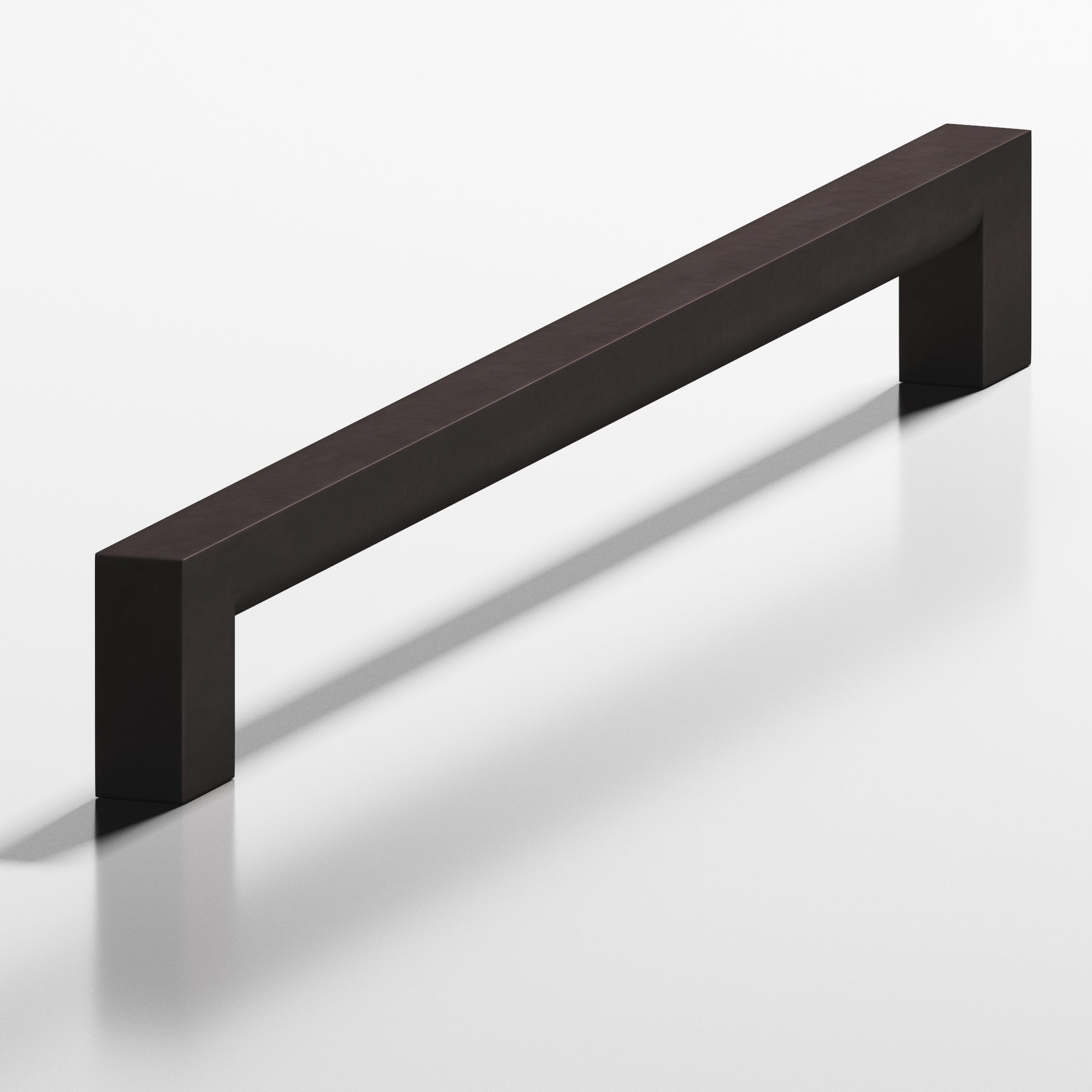 Colonial Bronze Series 745 6" Square Cabinet Pull With Rounded Back Matte Dark Statuary Bronze / 6"