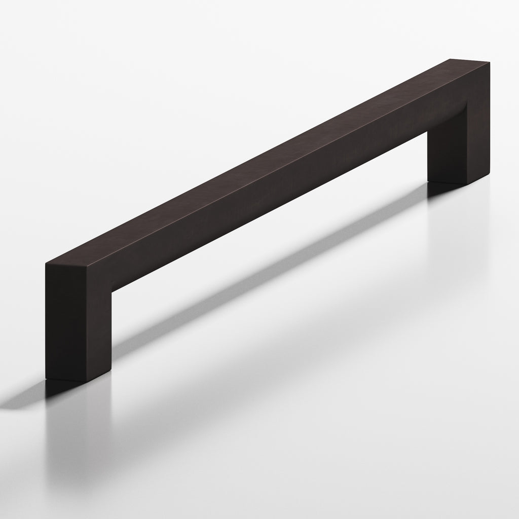 Colonial Bronze Series 745 4" Square Cabinet Pull With Rounded Back Matte Dark Statuary Bronze / 4"