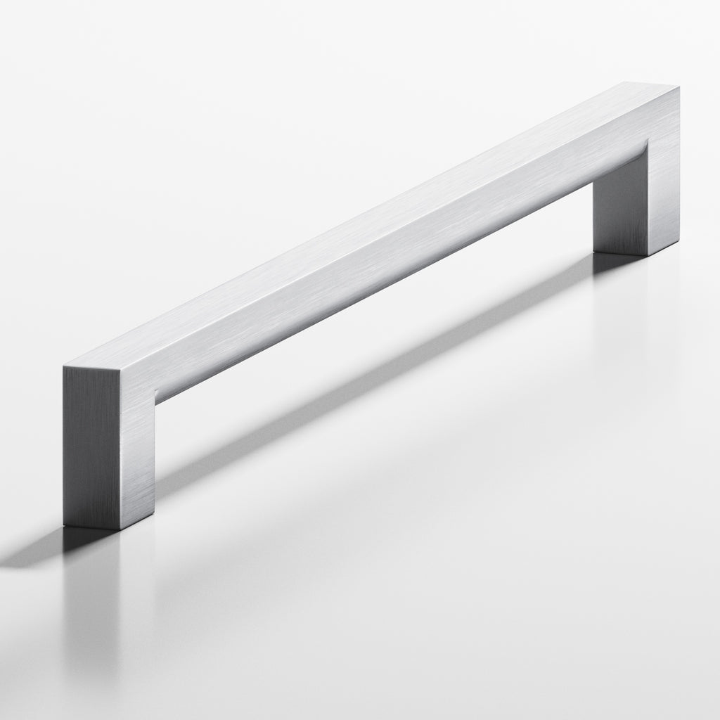 Colonial Bronze Series 745 4" Square Cabinet Pull With Rounded Back Matte Satin Chrome / 4"