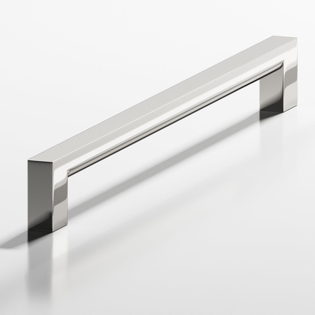 Colonial Bronze Series 745 4" Square Cabinet Pull With Rounded Back Polished Nickel / 4"