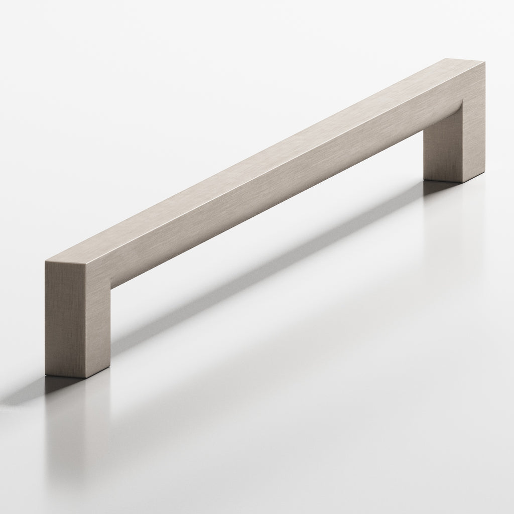Colonial Bronze Series 745 8" Square Cabinet Pull With Rounded Back Matte Satin Nickel / 8"