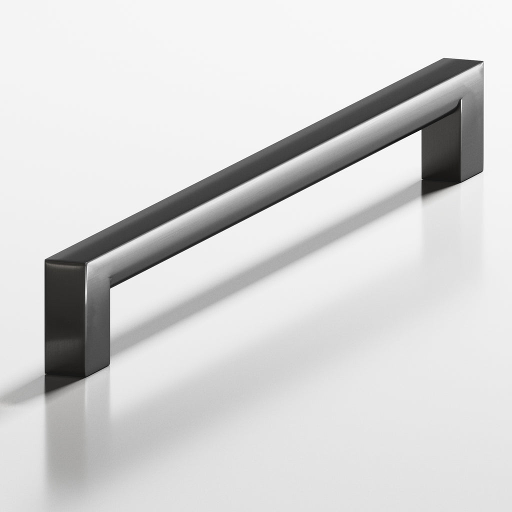 Colonial Bronze Series 745 8" Square Cabinet Pull With Rounded Back Graphite / 8"