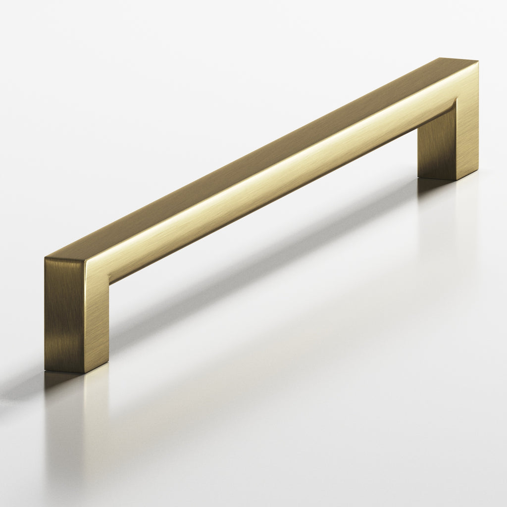 Colonial Bronze Series 748 6" Square Cabinet Pull With Rounded Back Antique Brass / 6"