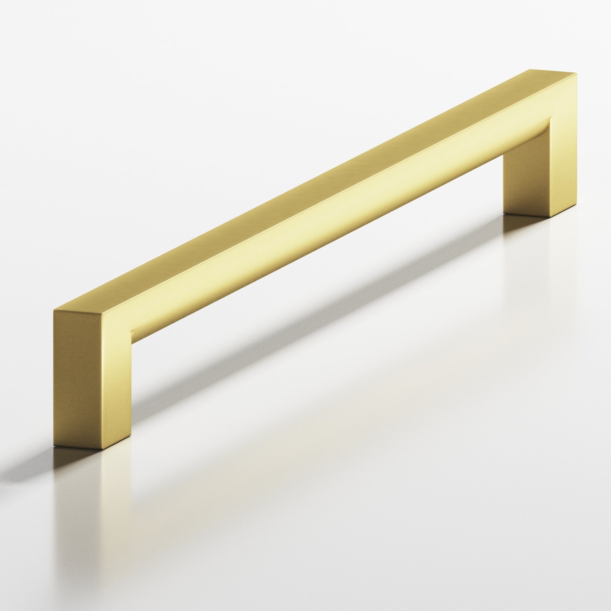 Colonial Bronze Series 745 8" Square Cabinet Pull With Rounded Back Matte Satin Brass / 8"