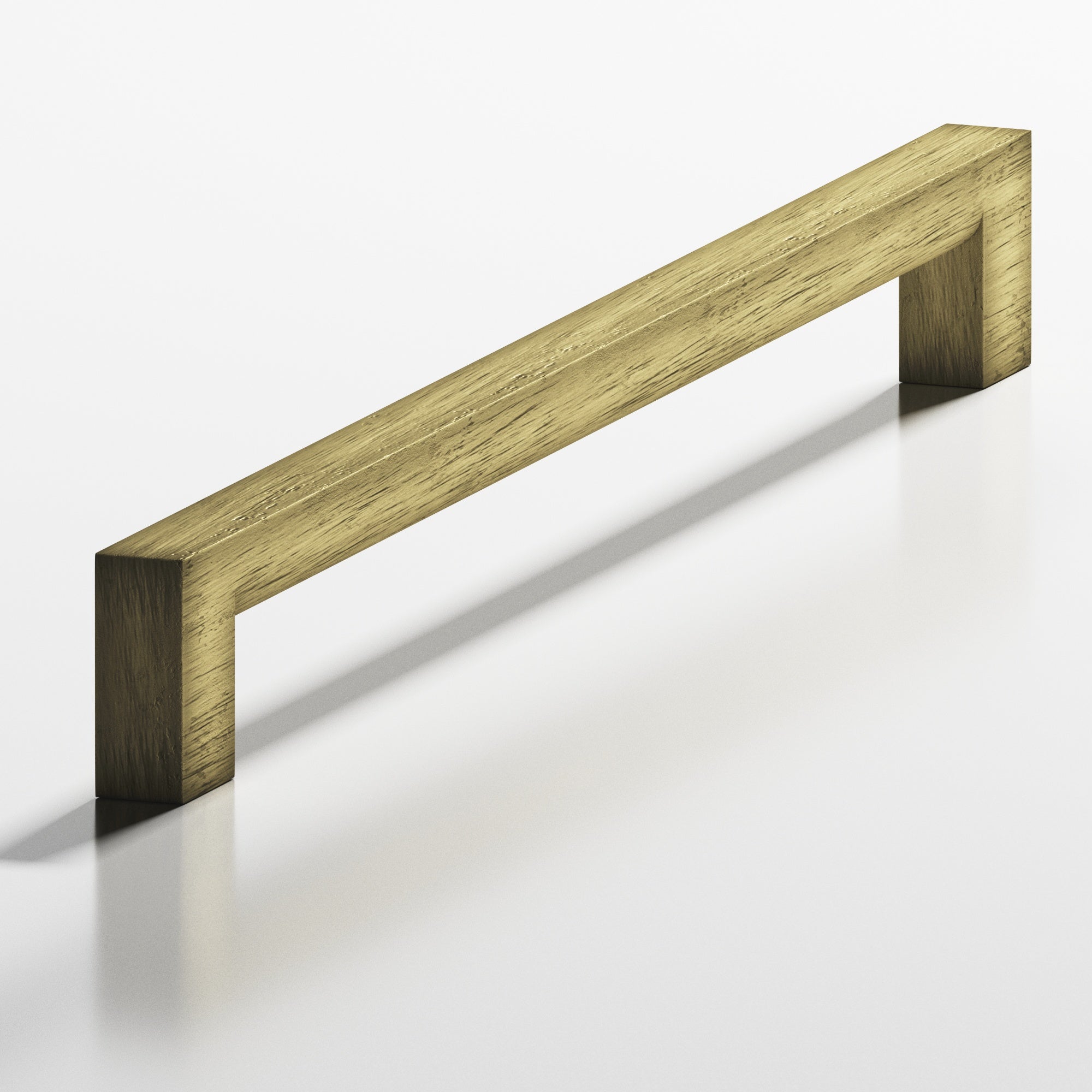 Colonial Bronze Series 748 10" Square Cabinet Pull With Rounded Back Distressed Antique Brass / 10"