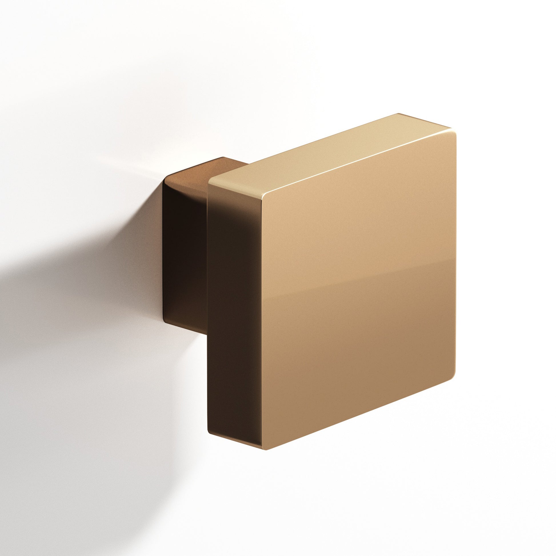 Colonial Bronze Series 749 1.5" Square Cabinet Knob With Rectangular Post Polished Bronze / 1.5"