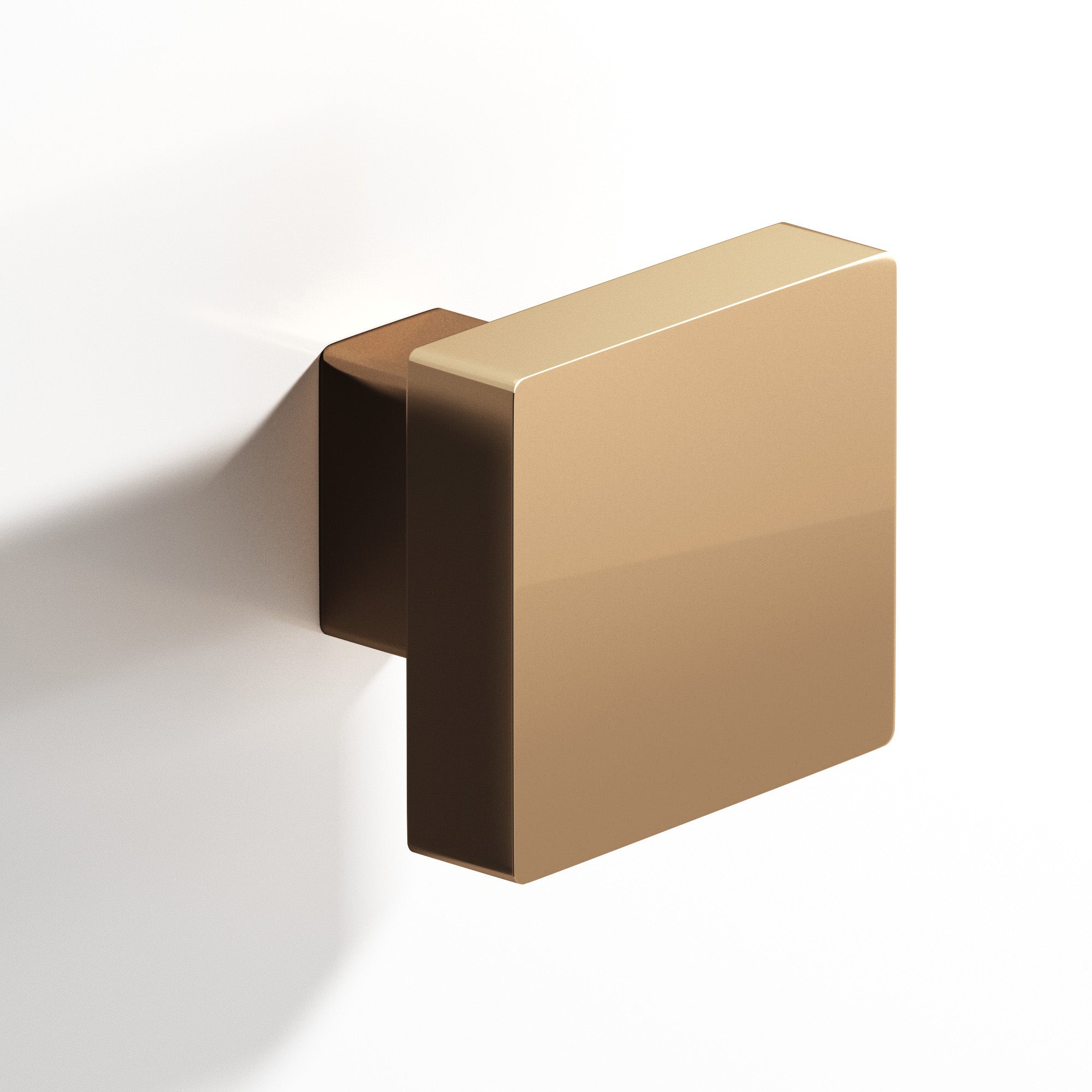 Colonial Bronze Series 749 1.5" Square Cabinet Knob With Rectangular Post Polished Bronze / 1.5"