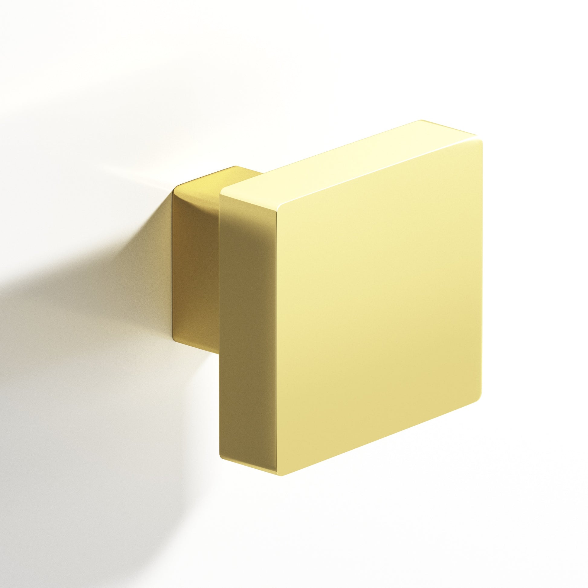Colonial Bronze Series 749 1.5" Square Cabinet Knob With Rectangular Post Polished Brass / 1.5"