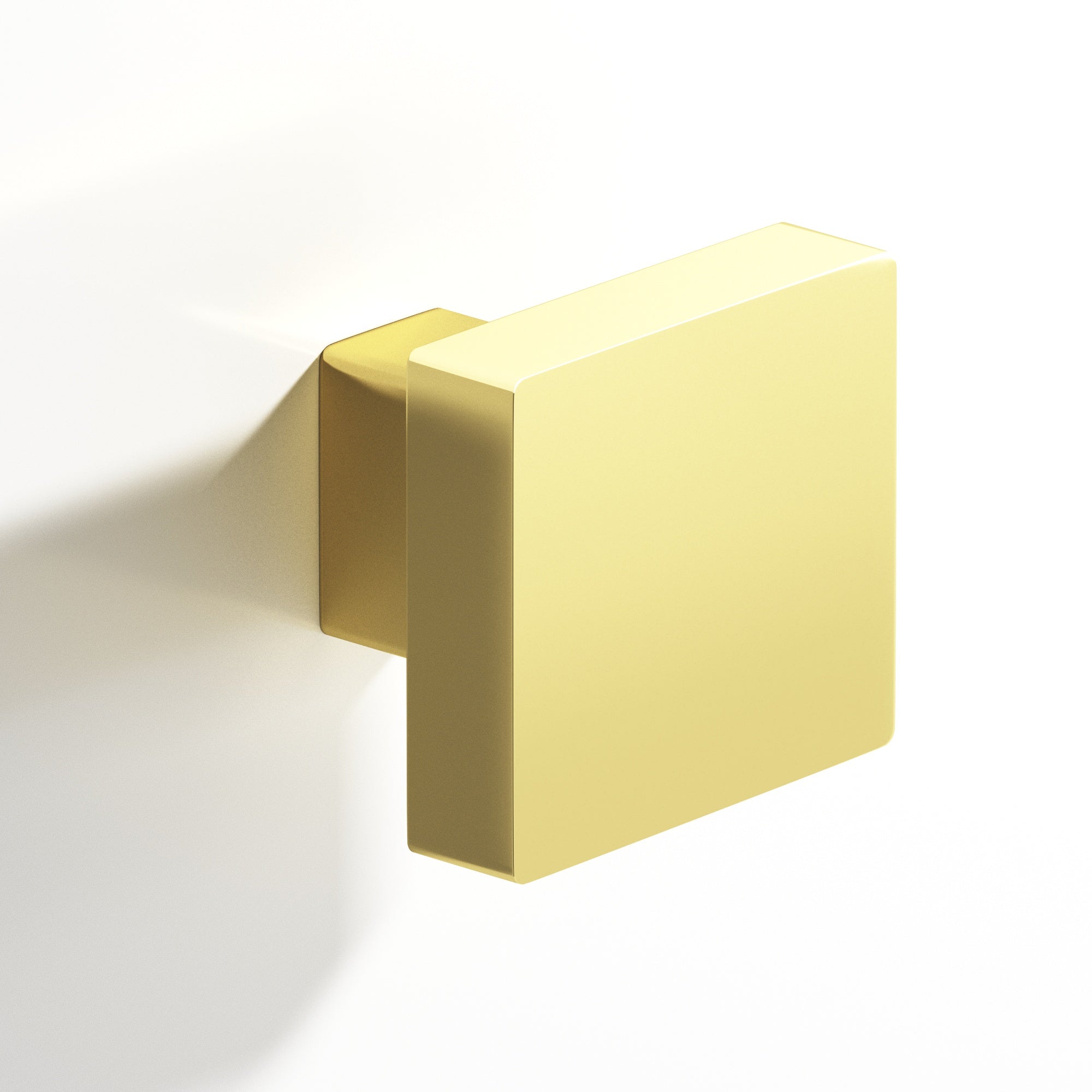 Colonial Bronze Series 749 1.5" Square Cabinet Knob With Rectangular Post Polished Brass / 1.5"