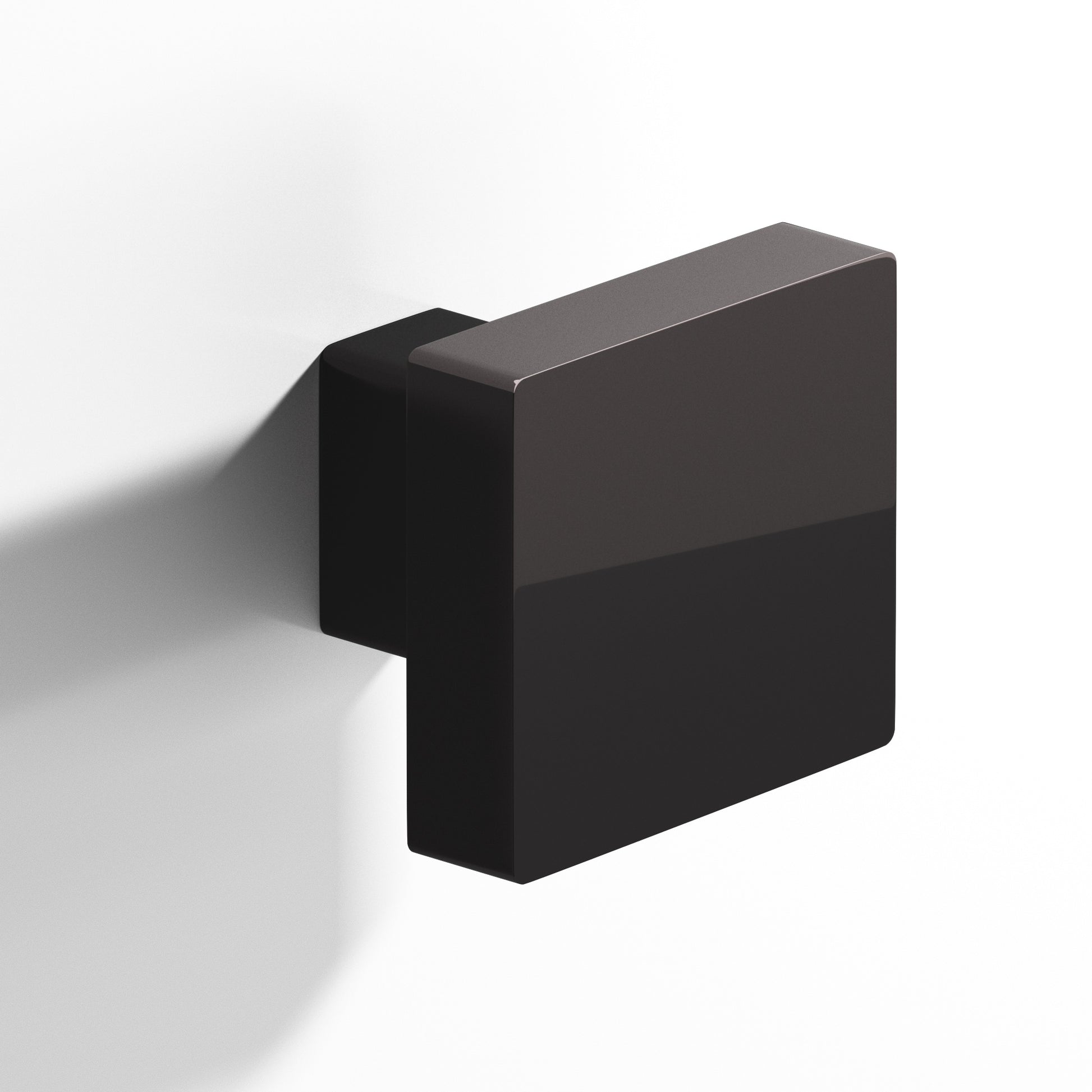 Colonial Bronze Series 749 1.5" Square Cabinet Knob With Rectangular Post Satin Black / 1.5"