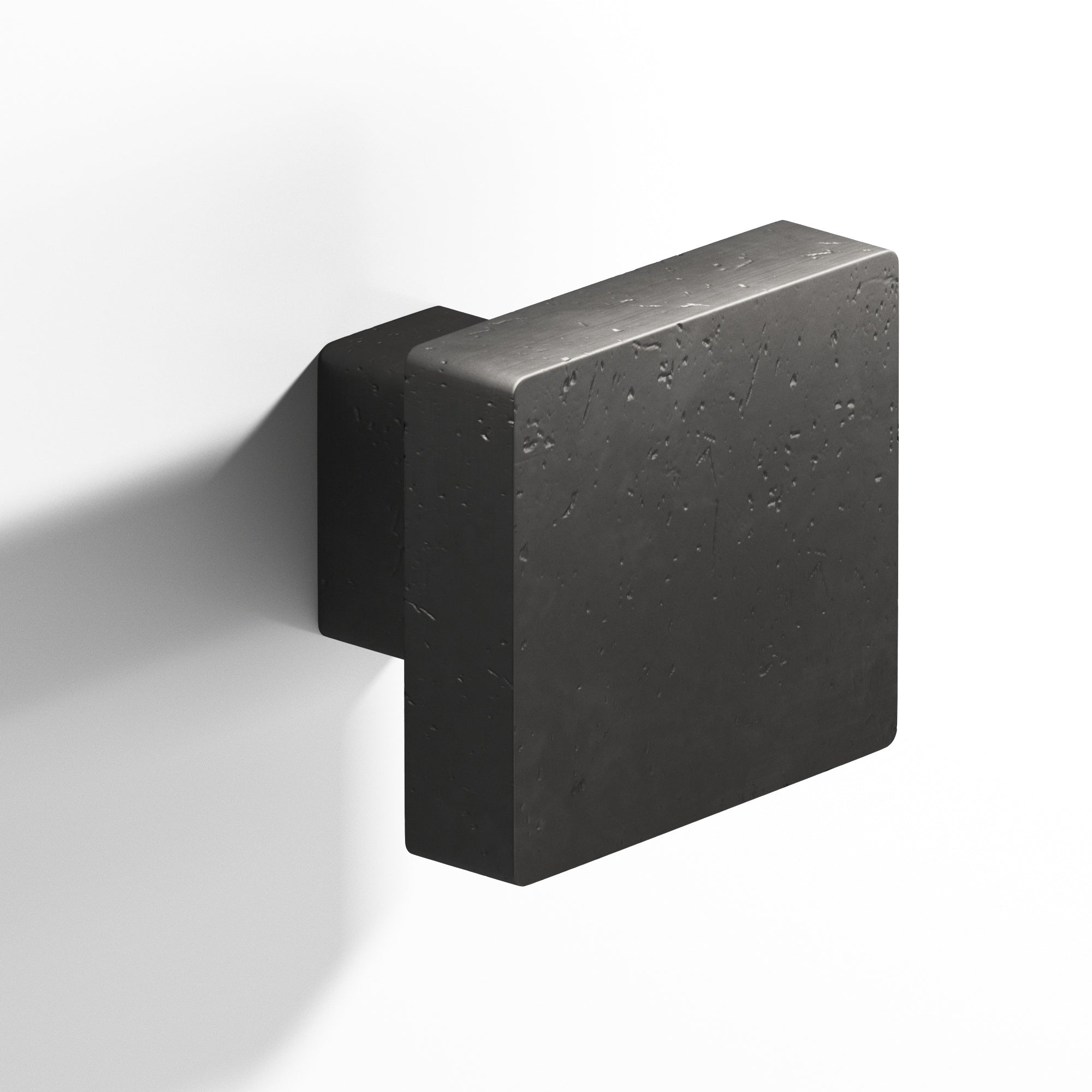 Colonial Bronze Series 749 1.5" Square Cabinet Knob With Rectangular Post Distressed Satin Black / 1.5"