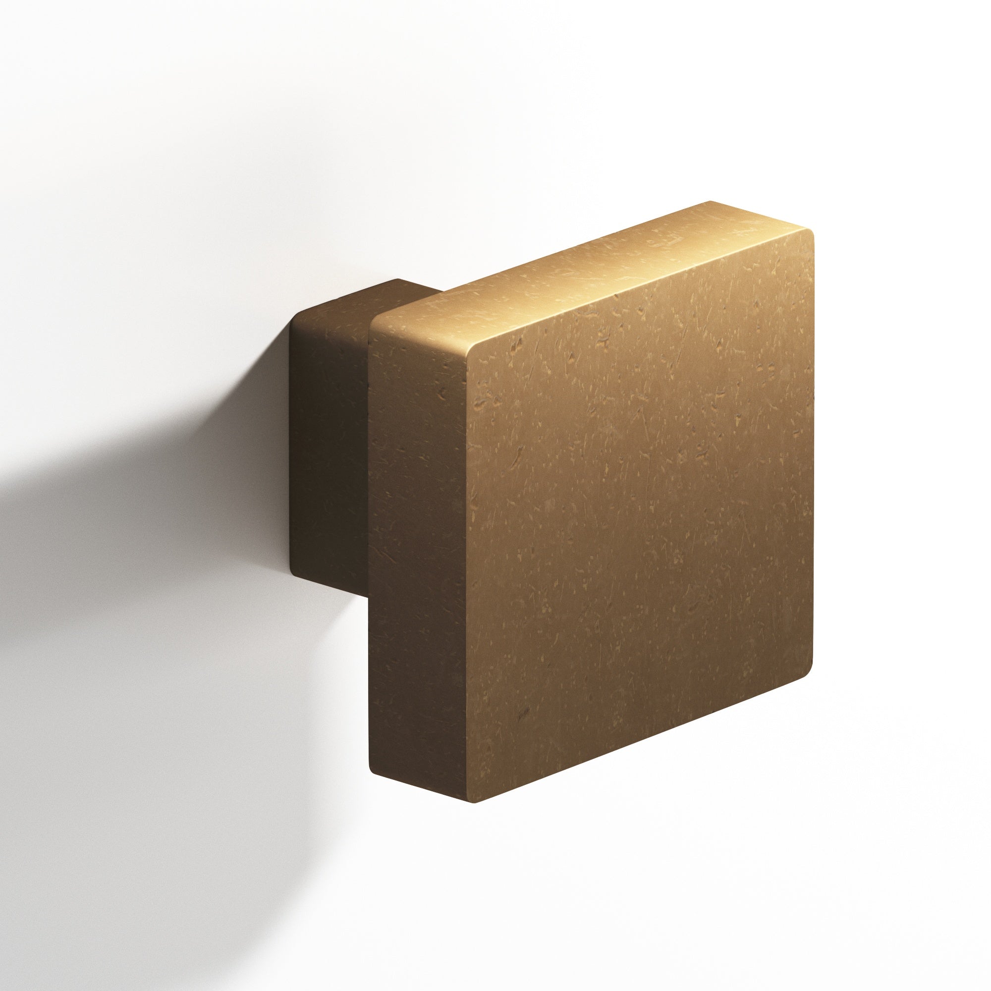 Colonial Bronze Series 749 1.5" Square Cabinet Knob With Rectangular Post Distressed Light Statuary Bronze / 1.5"