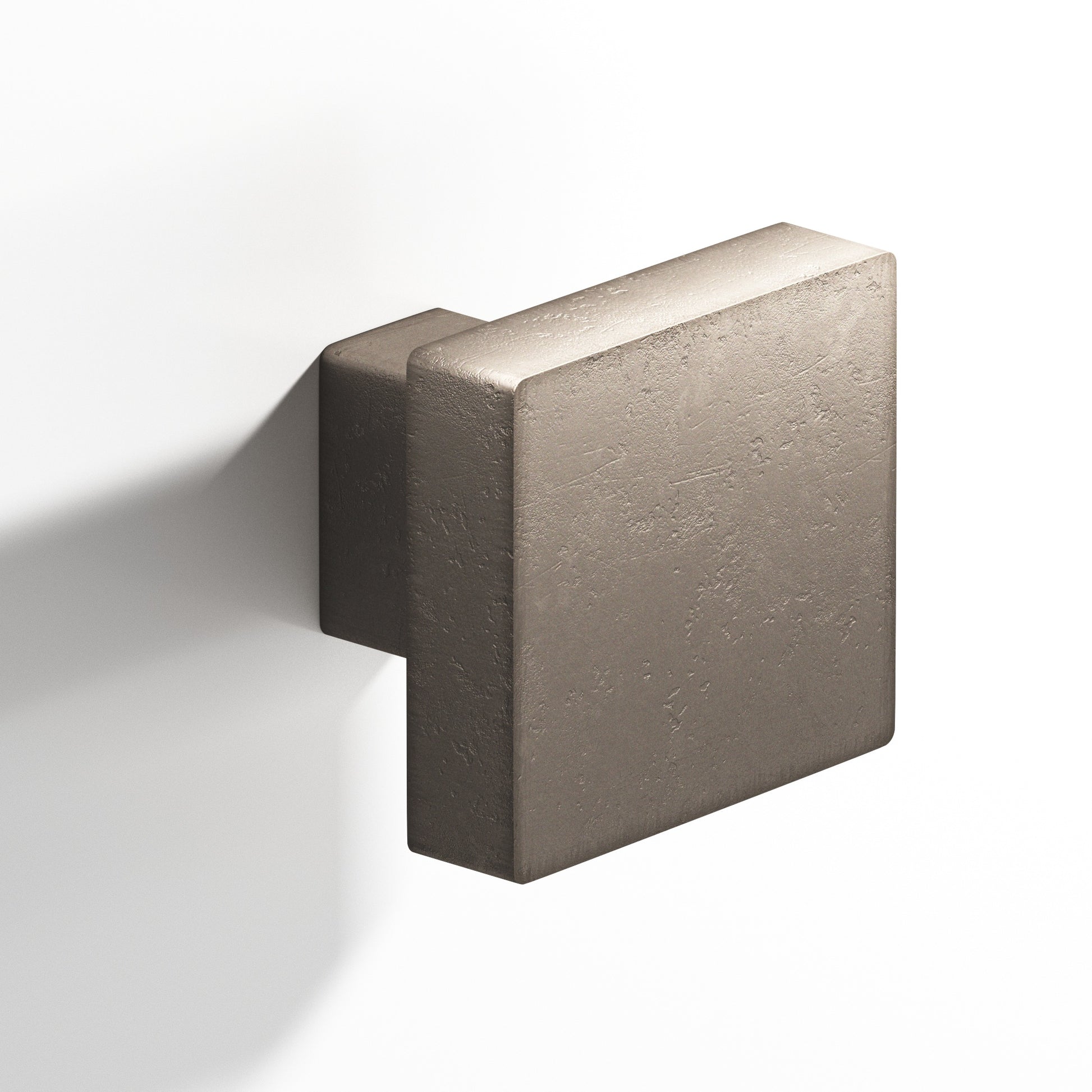 Colonial Bronze Series 749 1.5" Square Cabinet Knob With Rectangular Post Distressed Pewter / 1.5"