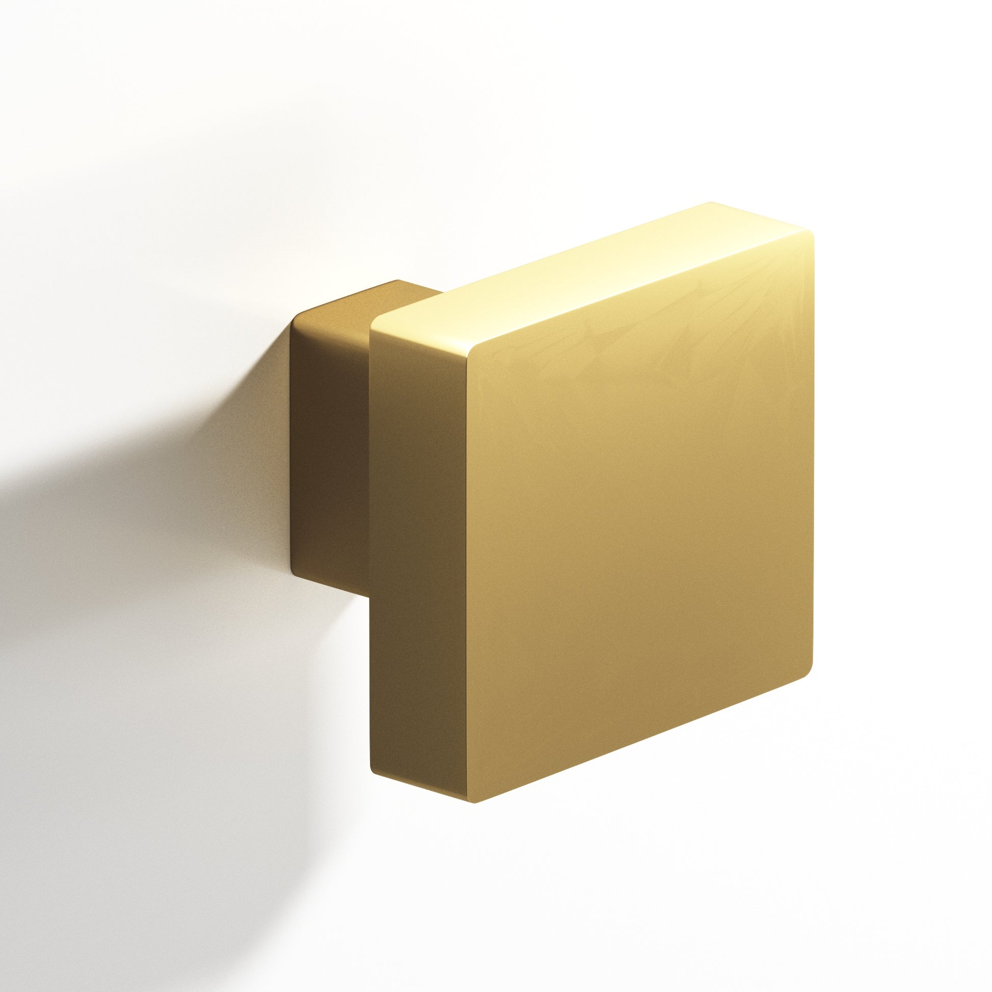 Colonial Bronze Series 749 1.5" Square Cabinet Knob With Rectangular Post Unlacquered Satin Brass / 1.5"