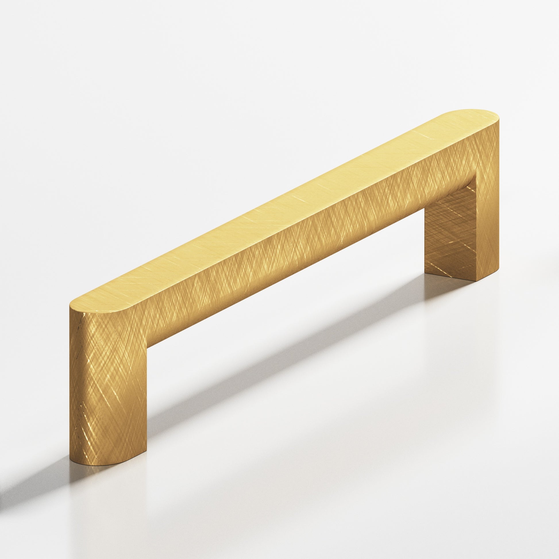 Colonial Bronze Series 760 8" Square Cabinet Pull With Rounded Back And Ends Weathered Brass / 8"