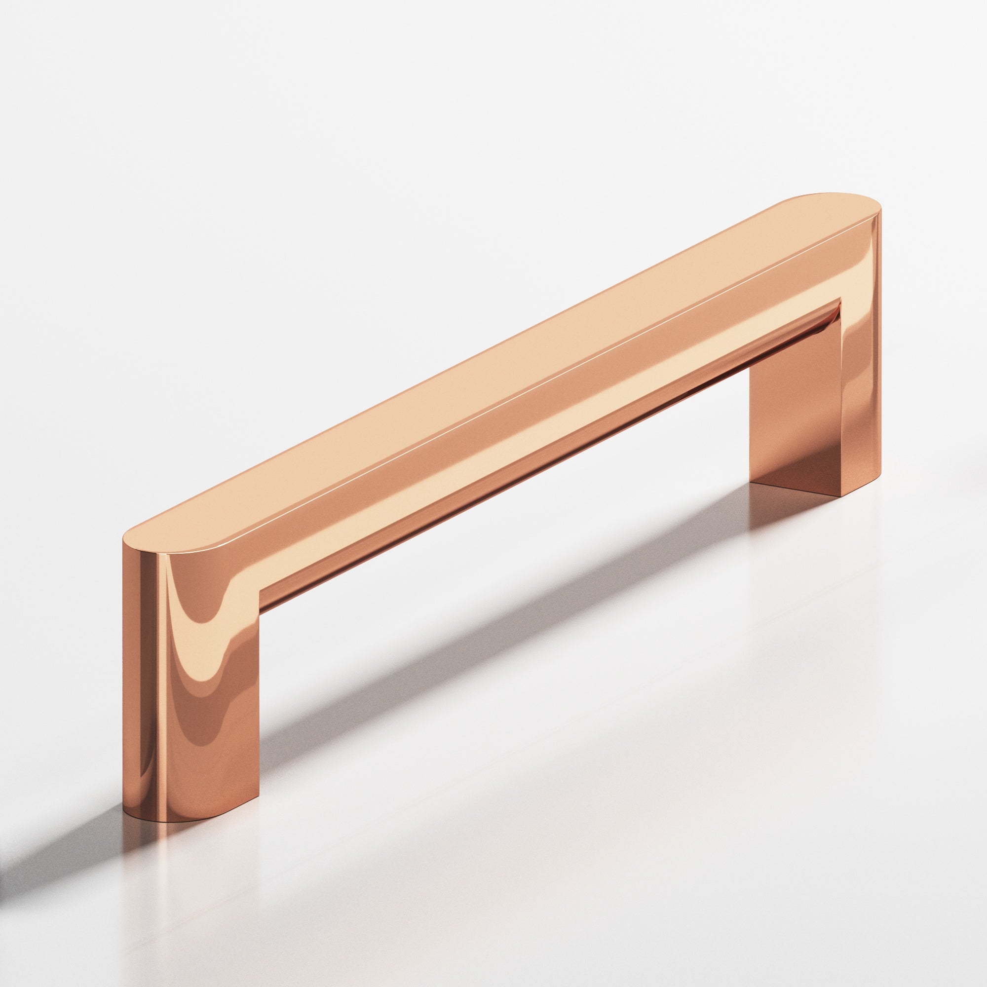 Colonial Bronze Series 762 6" Square Cabinet Pull With Rounded Back And Ends Polished Copper / 6"