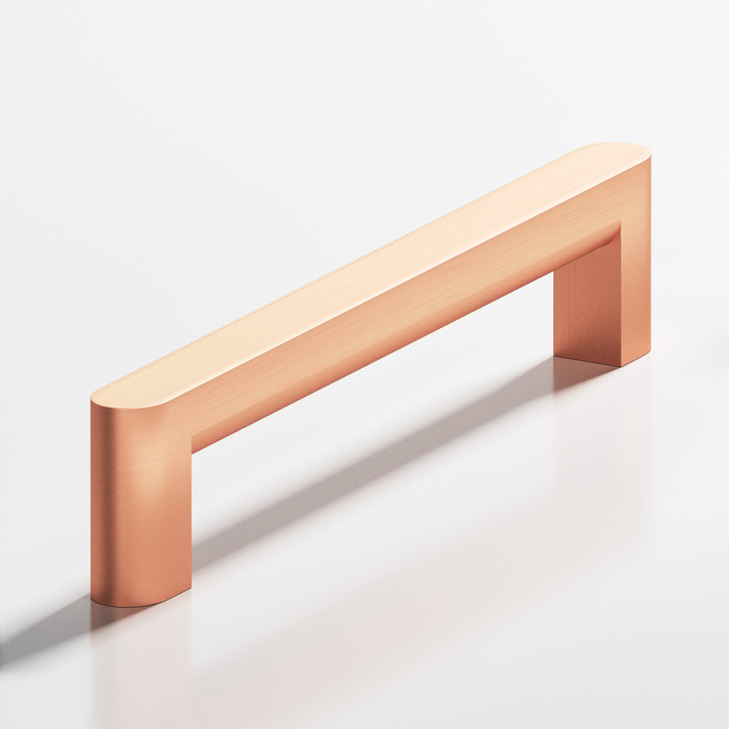 Colonial Bronze Series 762 12" Square Cabinet Pull With Rounded Back And Ends Matte Satin Copper / 12"
