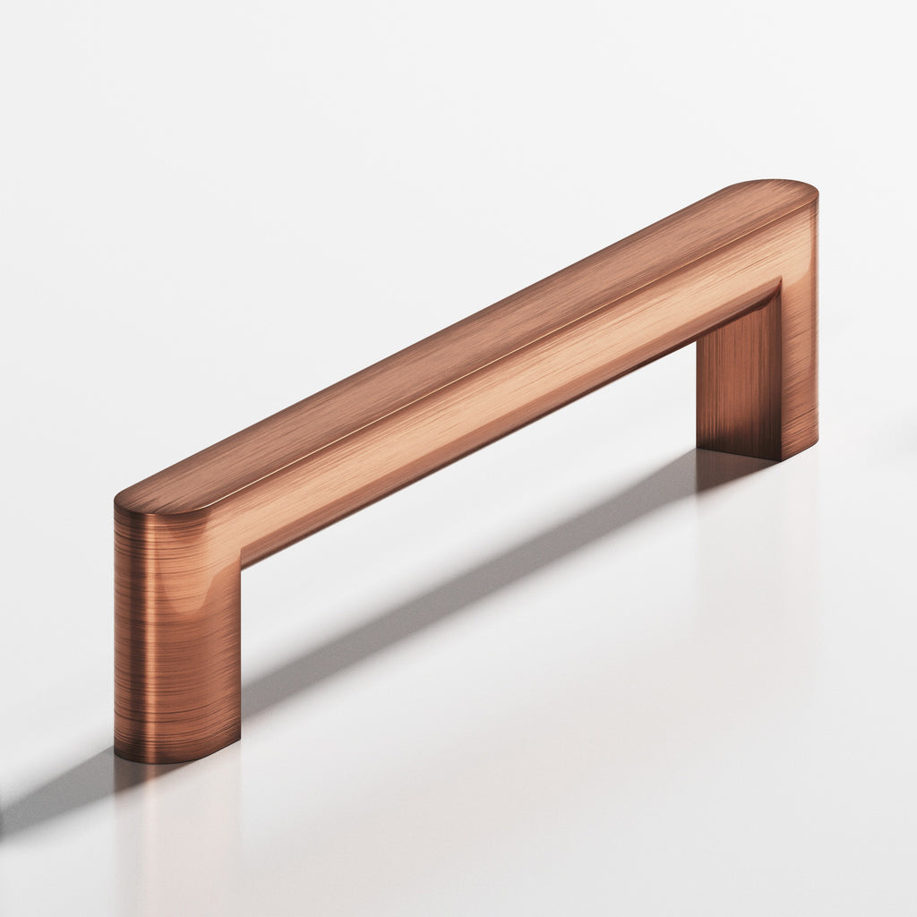 Colonial Bronze Series 762 12" Square Cabinet Pull With Rounded Back And Ends Antique Copper / 12"