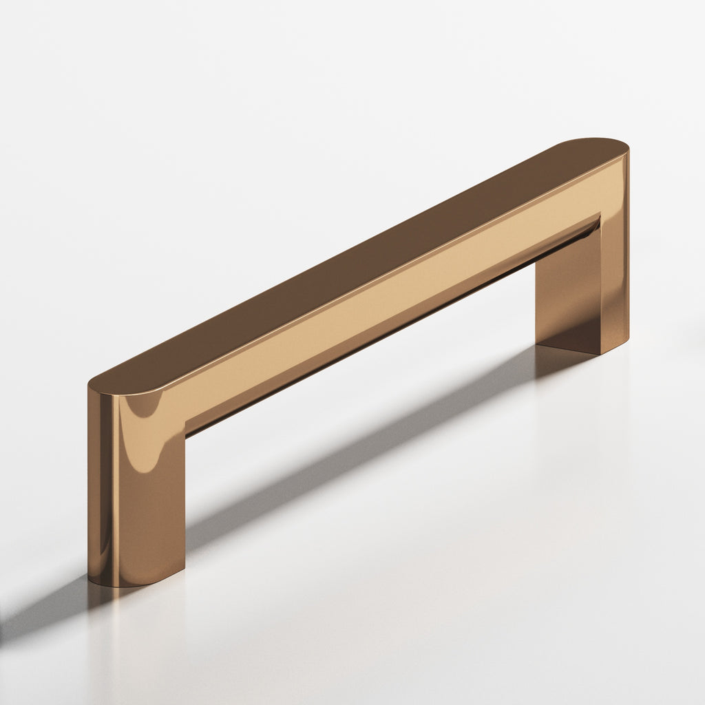 Colonial Bronze Series 762 6" Square Cabinet Pull With Rounded Back And Ends Polished Bronze / 6"
