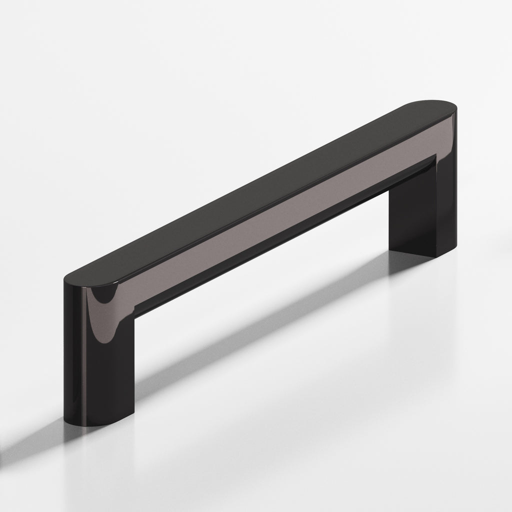 Colonial Bronze Series 765 8" Square Cabinet Pull With Rounded Back And Ends Satin Black / 8"