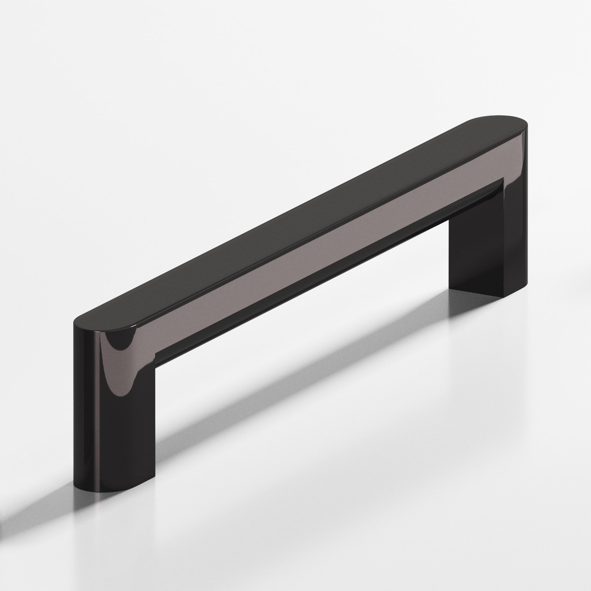Colonial Bronze Series 765 12" Square Appliance Pull With Rounded Back And Ends Satin Black / 12"