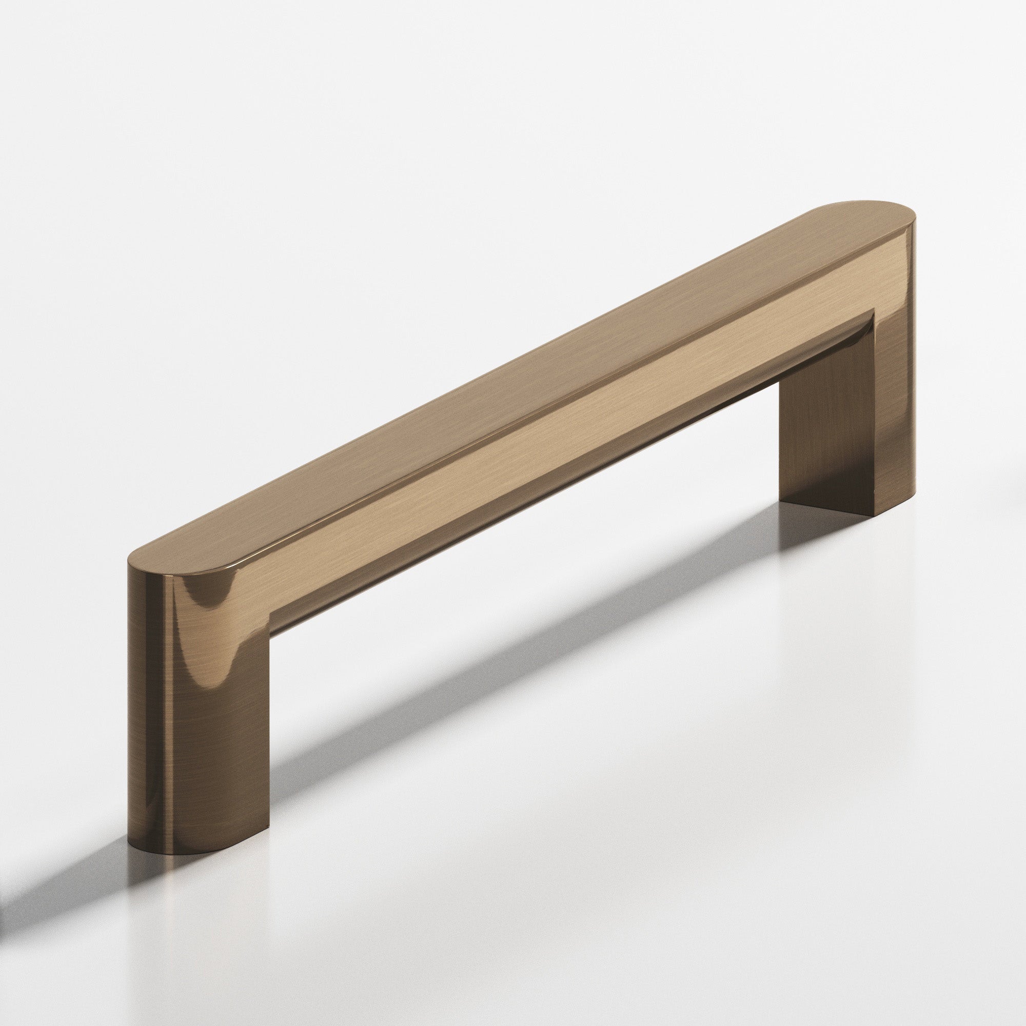 Colonial Bronze Series 765 6" Square Cabinet Pull With Rounded Back And Ends Light Statuary Bronze / 6"