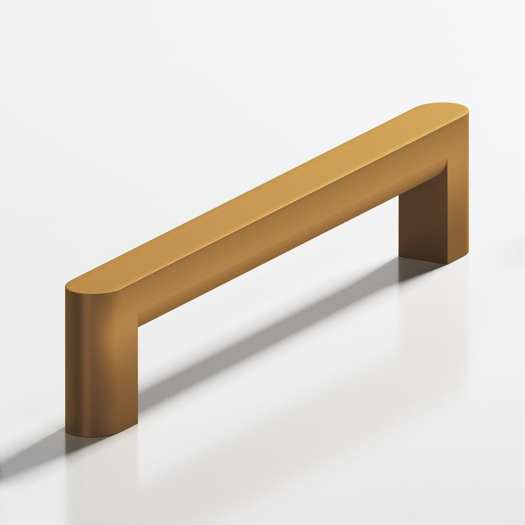 Colonial Bronze Series 760 5" Square Cabinet Pull With Rounded Back And Ends Matte Light Statuary Bronze / 5"