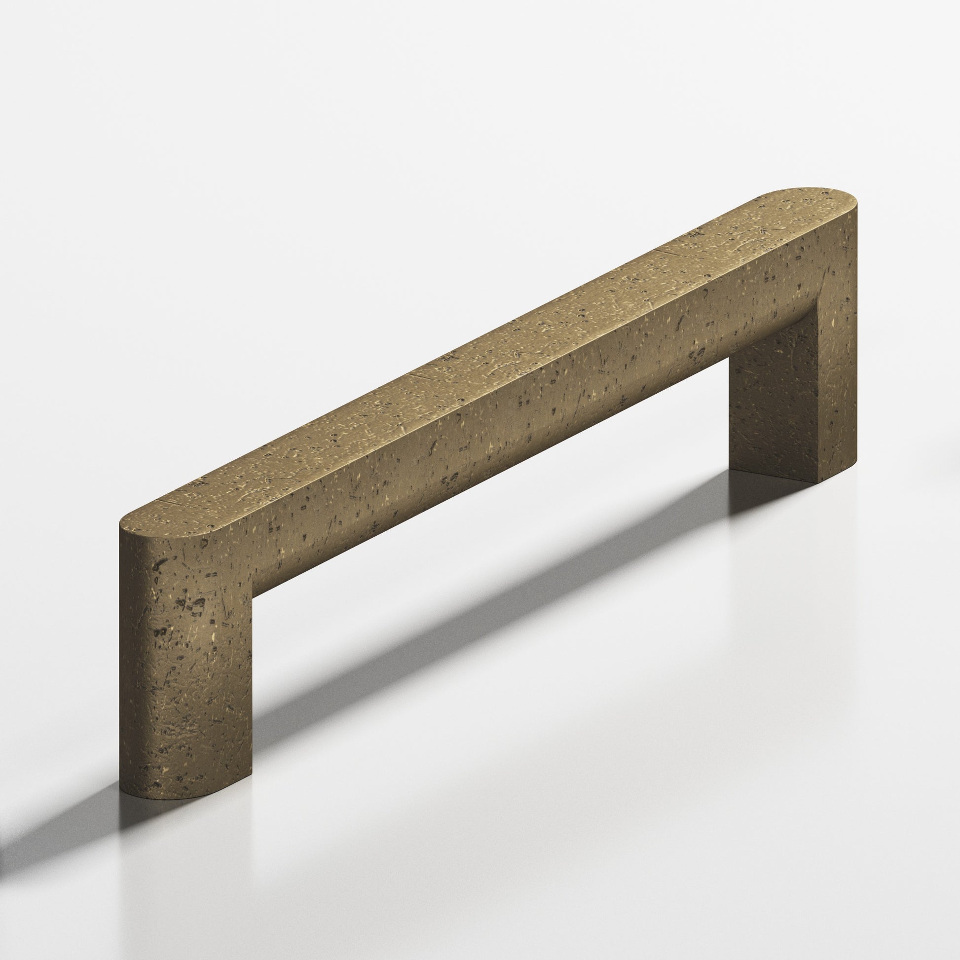 Colonial Bronze Series 760 4" Square Cabinet Pull With Rounded Back And Ends Distressed Oil Rubbed Bronze / 4"