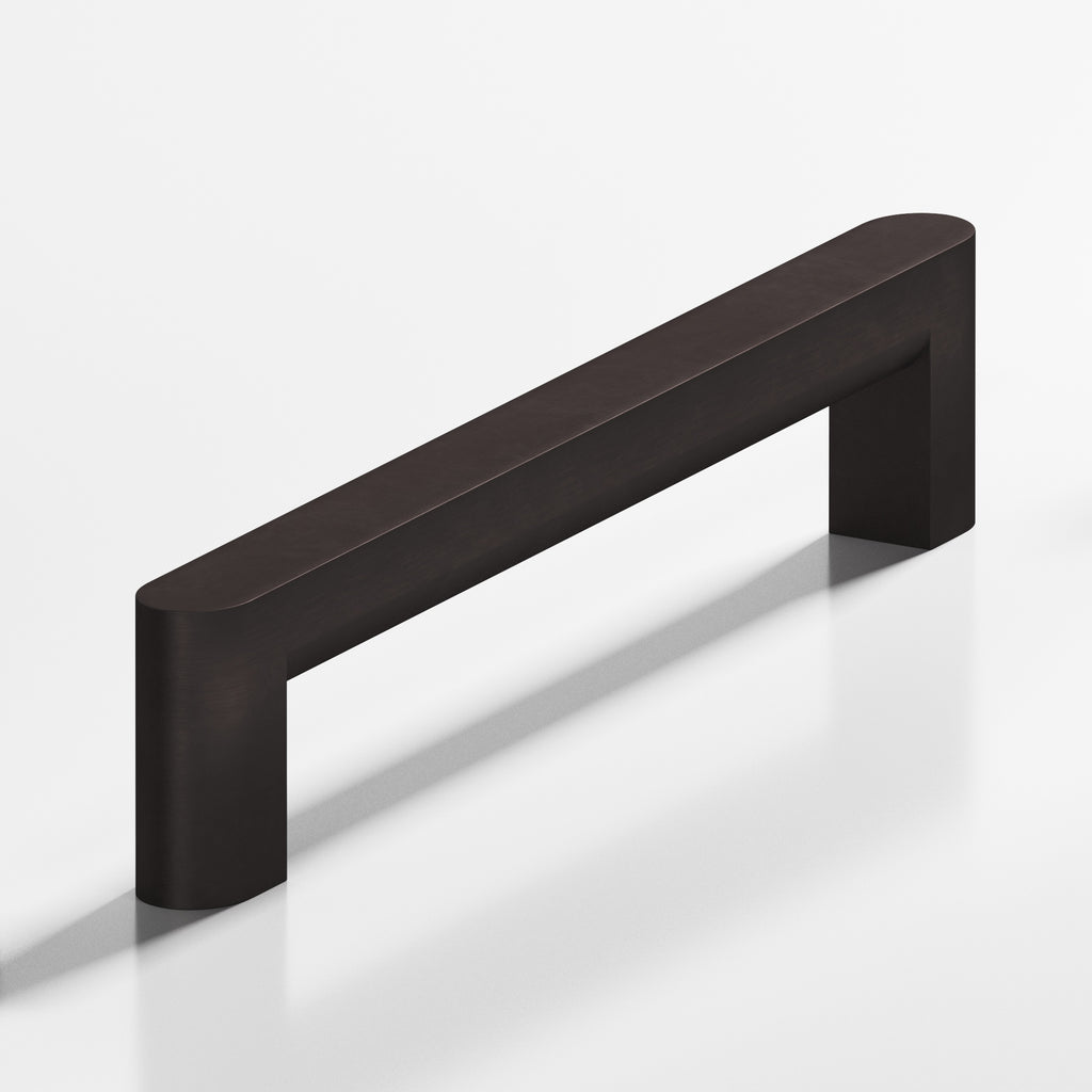 Colonial Bronze Series 762 12" Square Cabinet Pull With Rounded Back And Ends Matte Dark Statuary Bronze / 12"