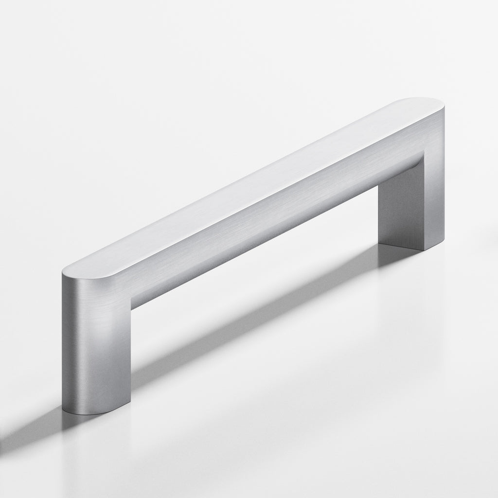 Colonial Bronze Series 762 12" Square Cabinet Pull With Rounded Back And Ends Matte Satin Chrome / 12"